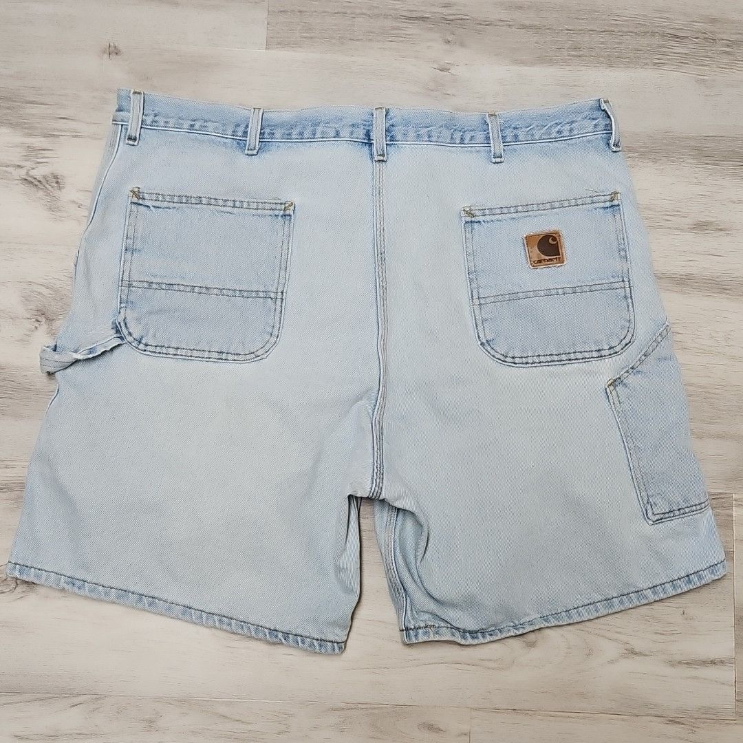 Vintage 90s Carhartt Shorts Mens 42 Faded Denim Carpenter Un