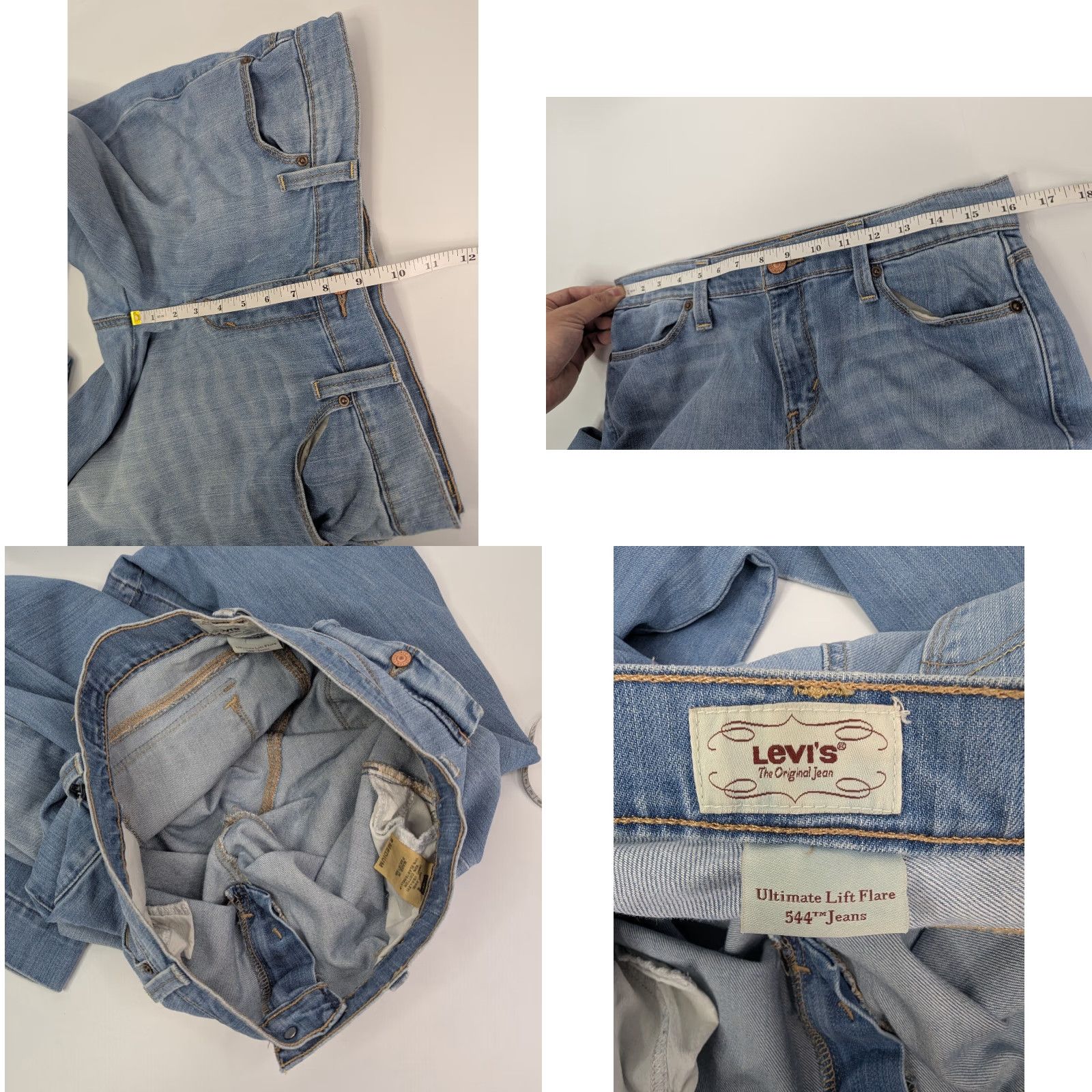 Levi's VINTAGE Levi's 544 Ultimate Lift Flare Jeans Women's Blue 8 Denim Cotton Elastane Pockets Y2K Western Women Size 30" / US 8 / IT 44 - 8 Thumbnail