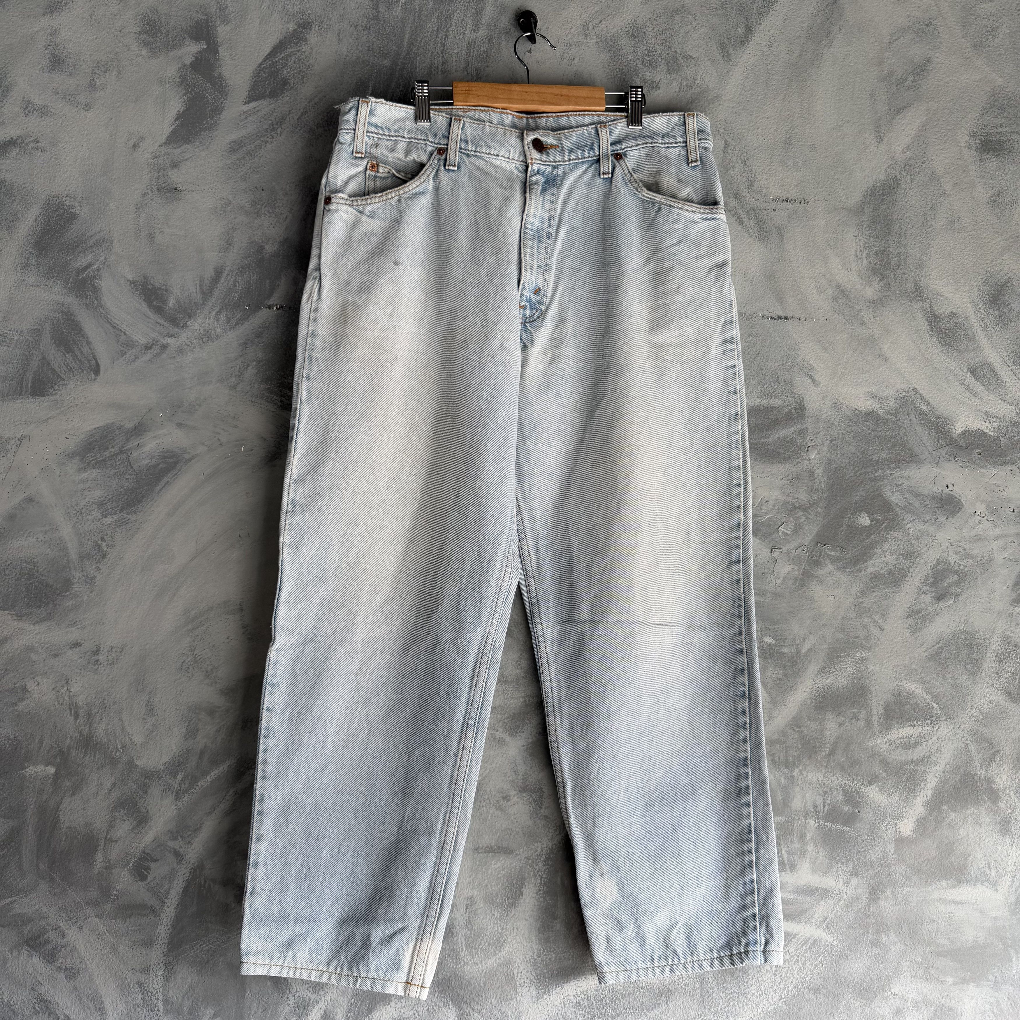 Levi's Vtg Levis 550 Jeans Mens 36x32 (34x27) Orange Tab Relaxed Size US 36 / EU 52 - 3 Thumbnail