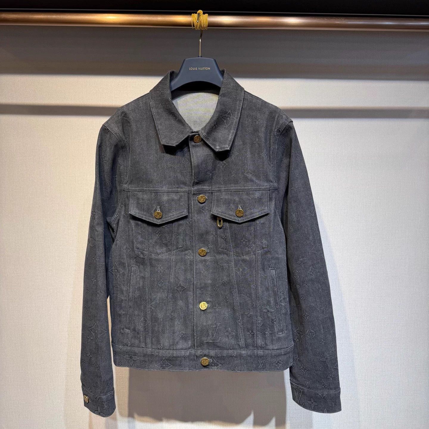 Louis Vuitton LV Black Monogram Denim Jacket 48 (New) Size US M / EU 48-50 / 2 - 1 Thumbnail