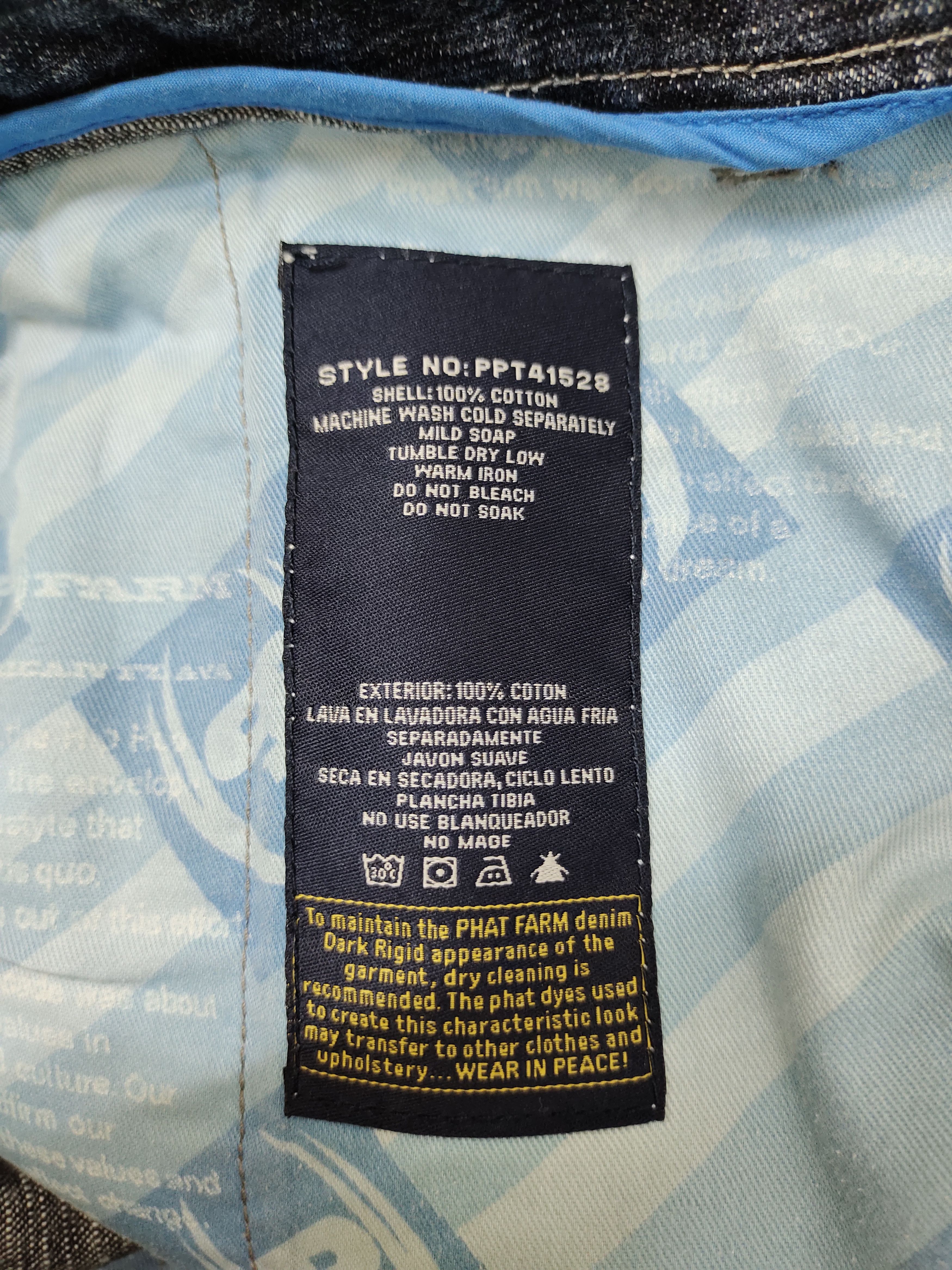 Phat Farm Baggy Jeans Phat Farm Wide Leg Jeans Y2k Jnco Streetwear Size US 32 / EU 48 - 16 Thumbnail