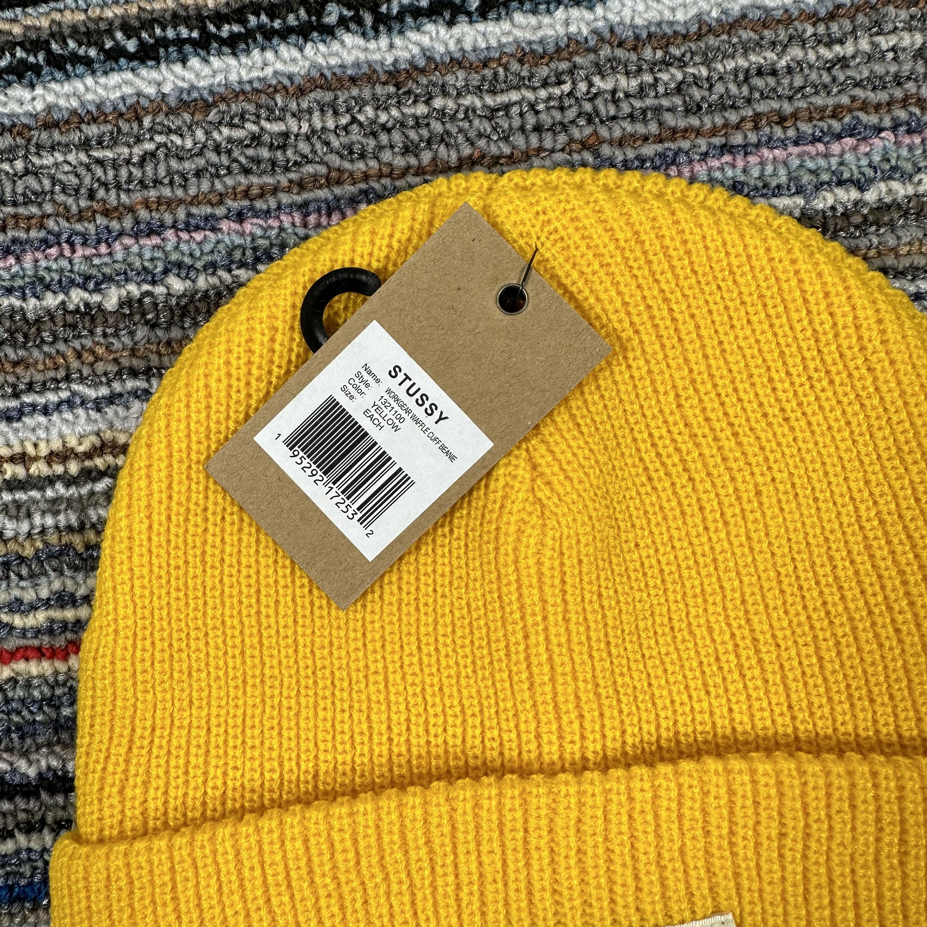 Stussy STUSSY WORKGEAR BEANIE HAT / YELLOW Size ONE SIZE - 3 Thumbnail