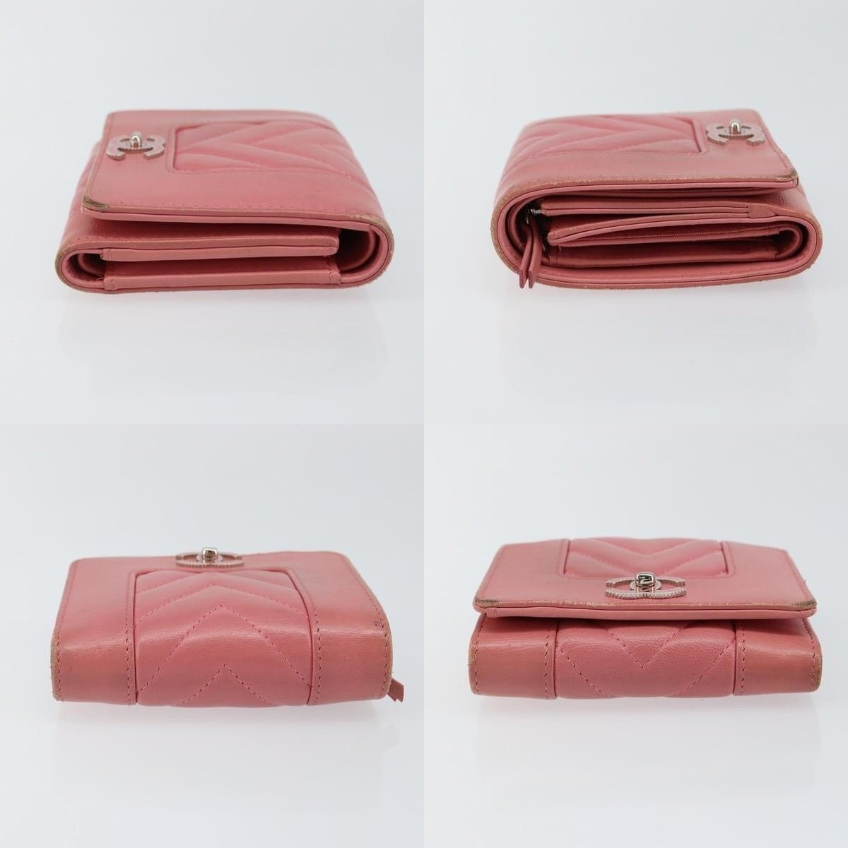 Chanel Chanel V Stitch Coco Mark Trifold Wallet Size ONE SIZE - 3 Thumbnail