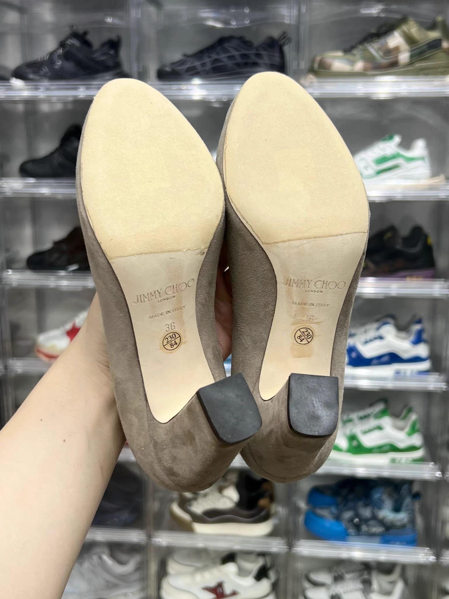 Jimmy Choo Jimmy Choo Beige Suede Heels K15 Size US 6 / IT 36 - 7 Thumbnail