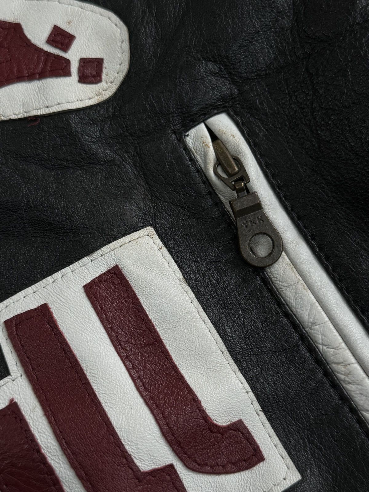 Red Bull Vintage leather jacket Red Bell original retro casual item Size US L / EU 52-54 / 3 - 3 Thumbnail