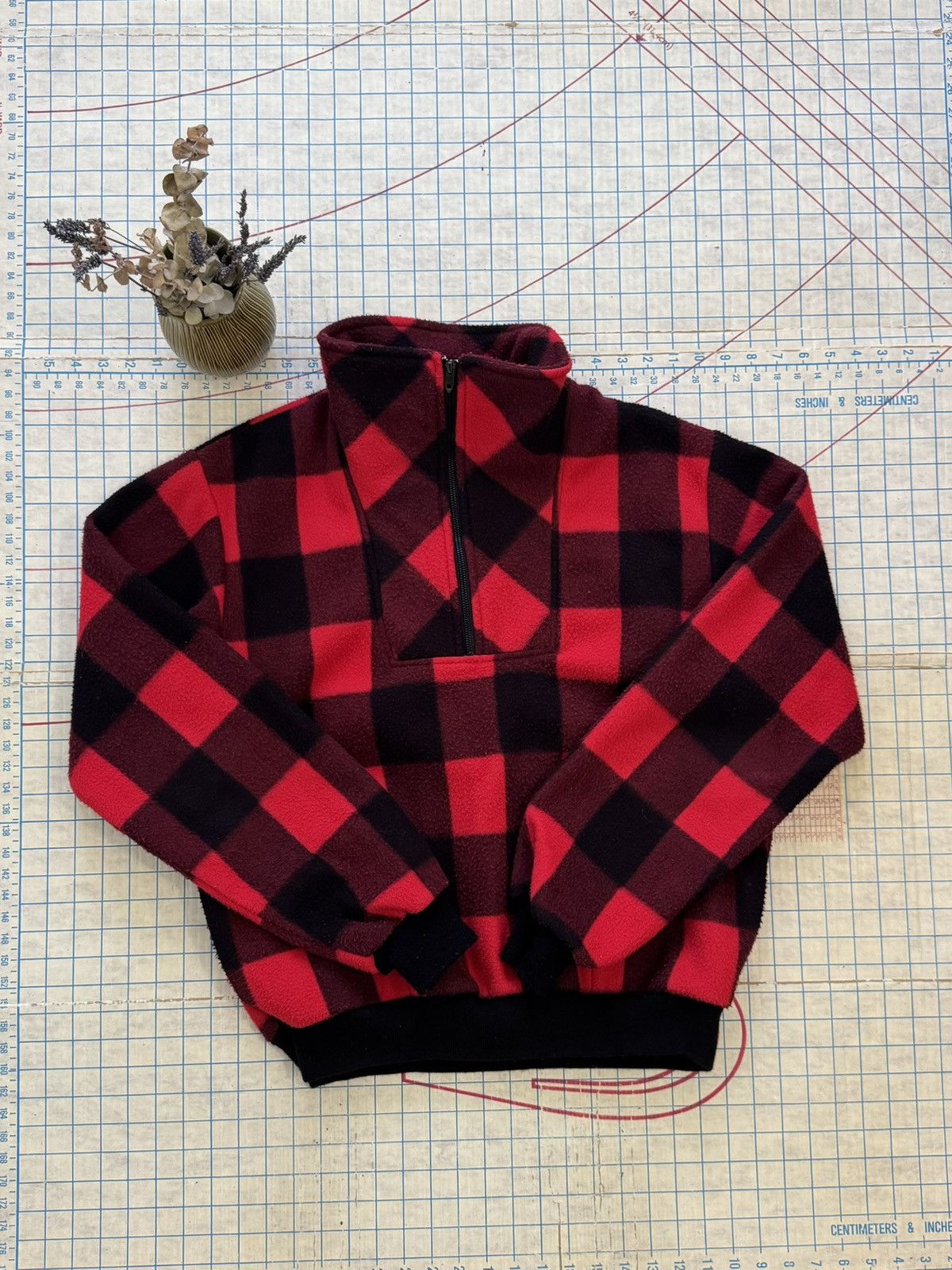 St. Johns Bay Vintage St. Johns Bay 1/4 Zip Buffalo Plaid Fleece Mens Larg Size US L / EU 52-54 / 3 - 5 Thumbnail
