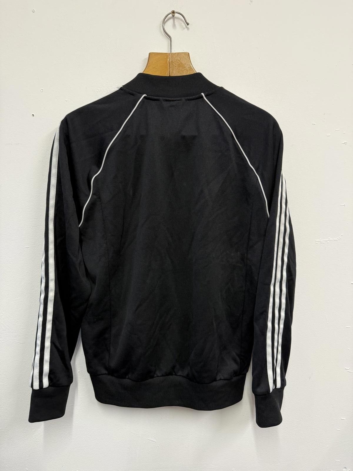 Adidas Adidas Black Track Jacket with White Stripes, Size M Size US M / EU 48-50 / 2 - 4 Thumbnail