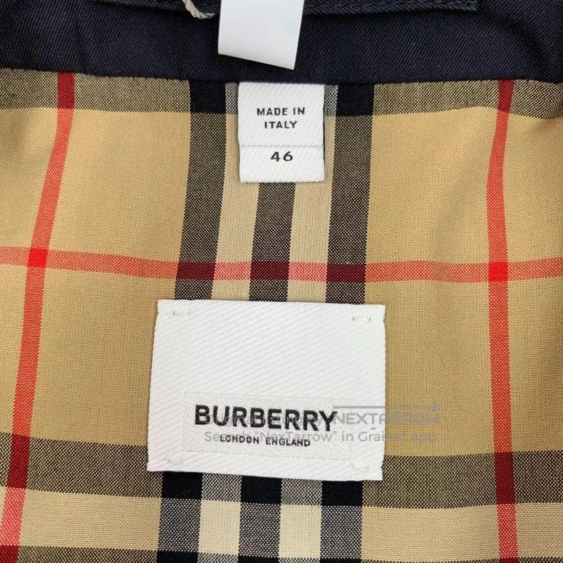 Burberry Burberry Blue Cotton Trench Coat. Size US XS / EU 42 / 0 - 5 Thumbnail