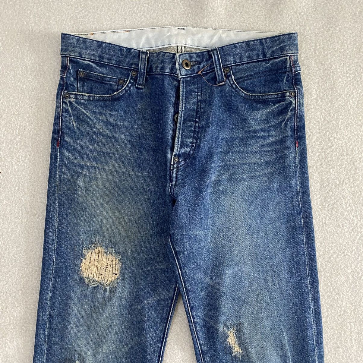 Hysteric Glamour × Japanese Brand FourThirty Distressed Patchwork Denim w30 Size US 30 / EU 46 - 2 Thumbnail