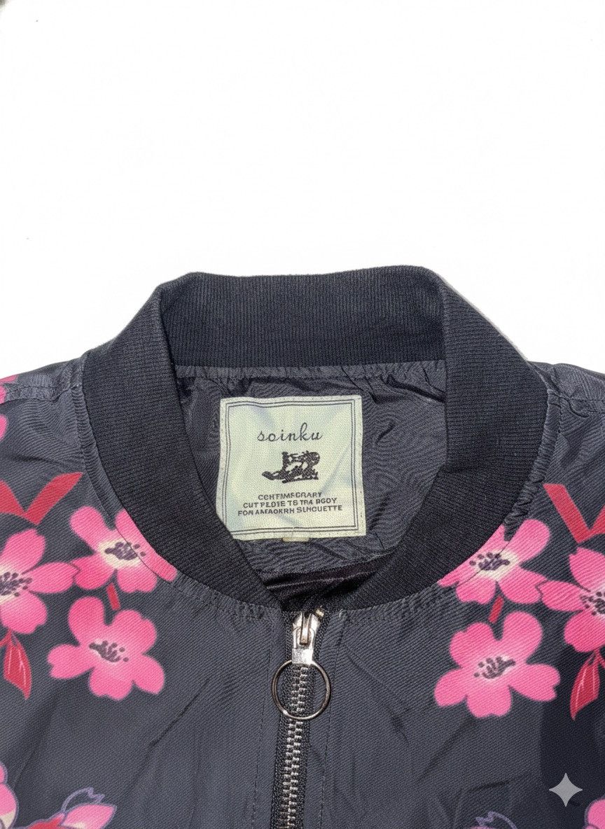 Japanese Brand Soinku "Red-Crowned Crane" Sukajan Print Bomber Jacket Size US L / EU 52-54 / 3 - 5 Thumbnail