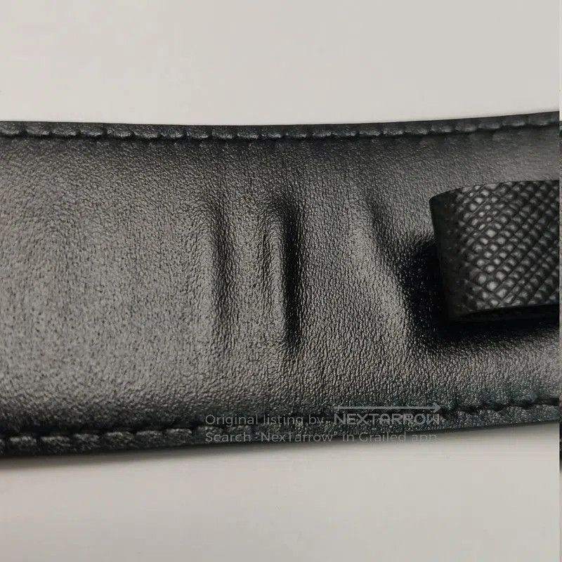 Prada Prada Black Leather Logo Belt. Size ONE SIZE - 7 Thumbnail