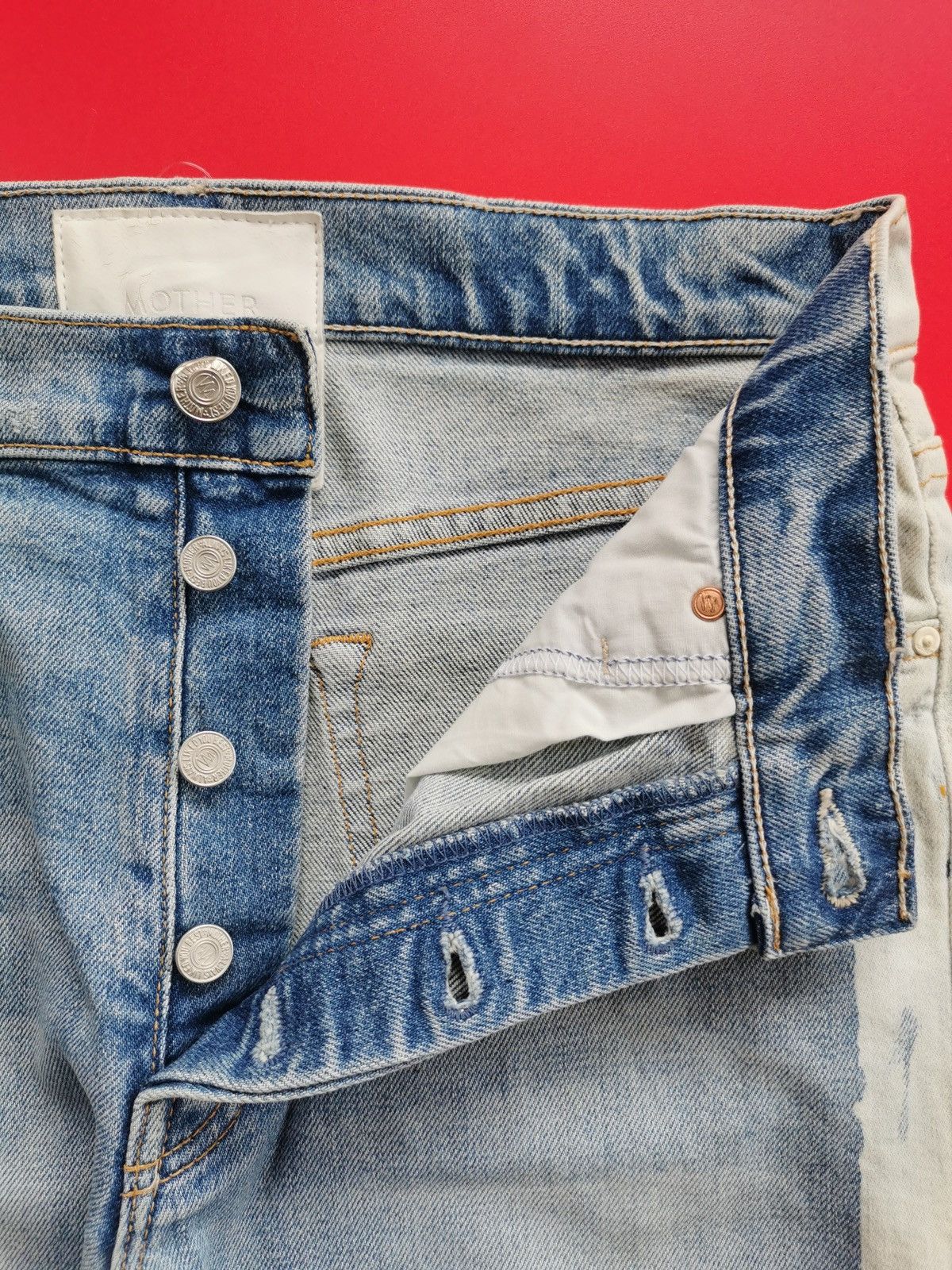 MOTHER Mother The Trasher Stripe Confession Jeans Size 29" - 10 Thumbnail