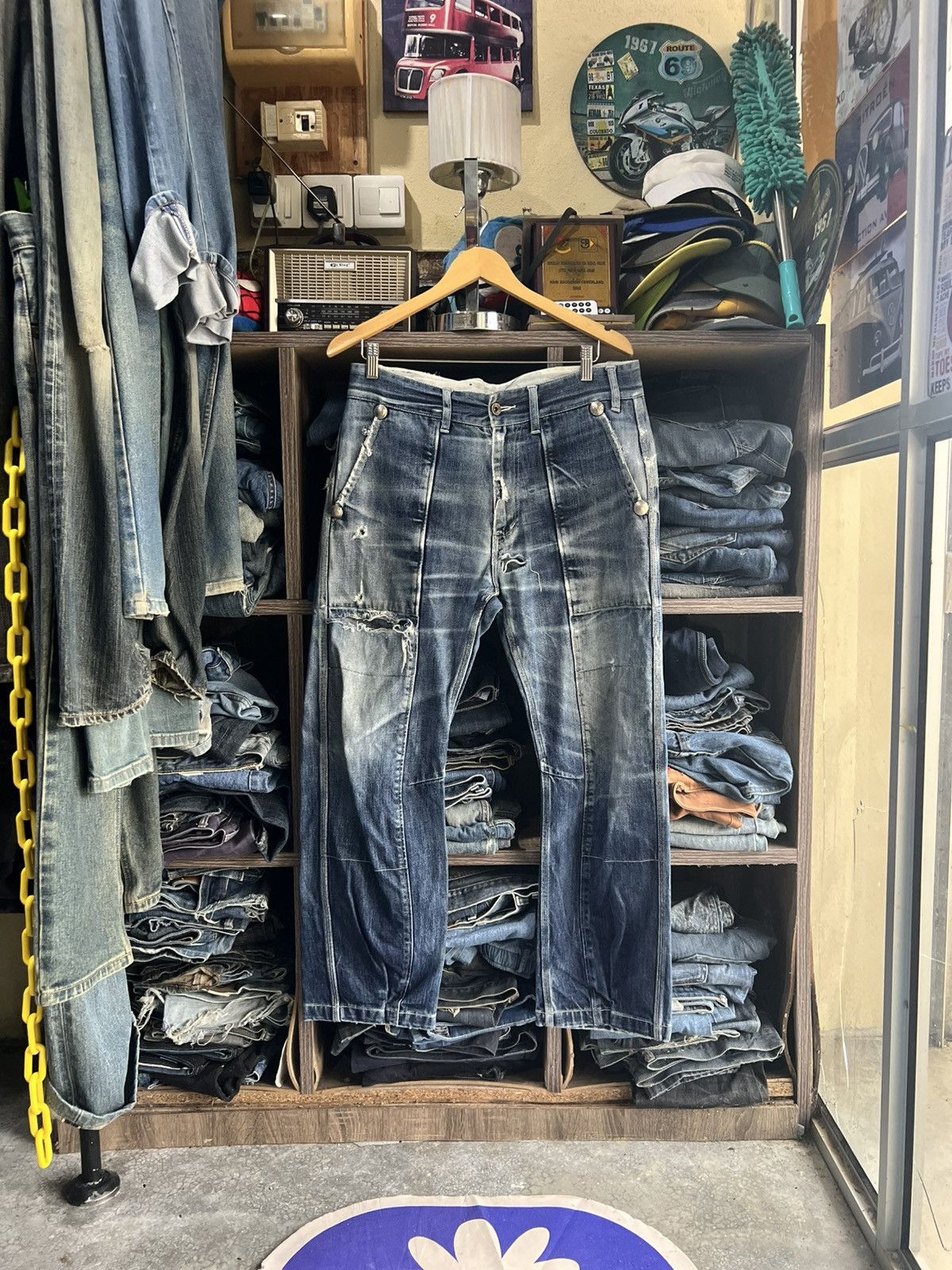 🔥Rare Gemstone Kapital Style Distressed Denim