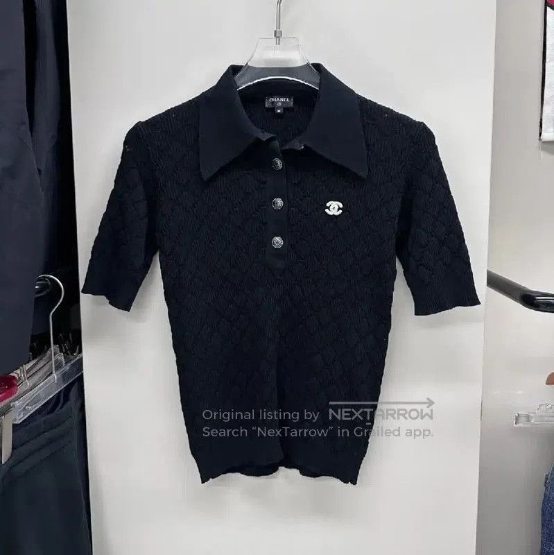 Chanel Chanel Black Women's Polo T-shirt . Size M / US 6-8 / IT 42-44 - 1 Thumbnail