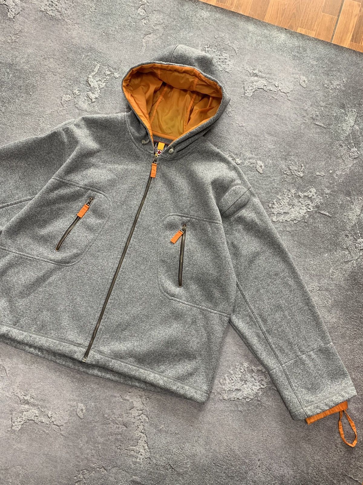 JET SET × Vintage Vintage JET SET The Wave Gray Ski Hoodie Men size 4/XL Size US XL / EU 56 / 4 - 2 Thumbnail