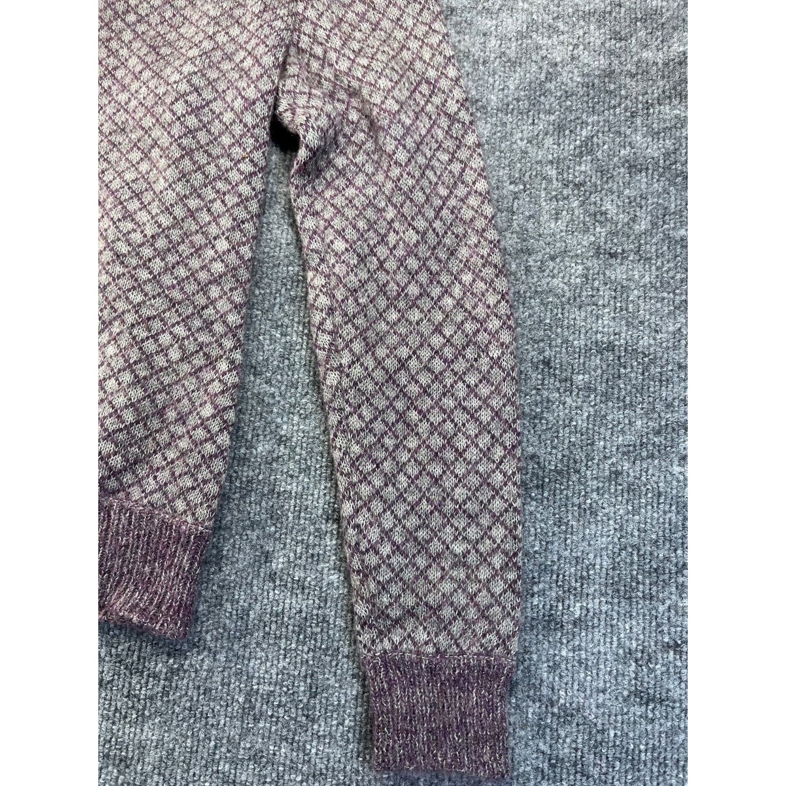 Valentino VTG Valentino Boutique Purple/Gray cardigan Sweater Wool S Size S / US 4 / IT 40 - 19 Thumbnail