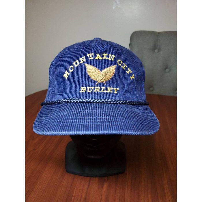 Outdoor Cap Vintage Mountain City Tobacco Corduroy Trucker Hat Blue Cap ...