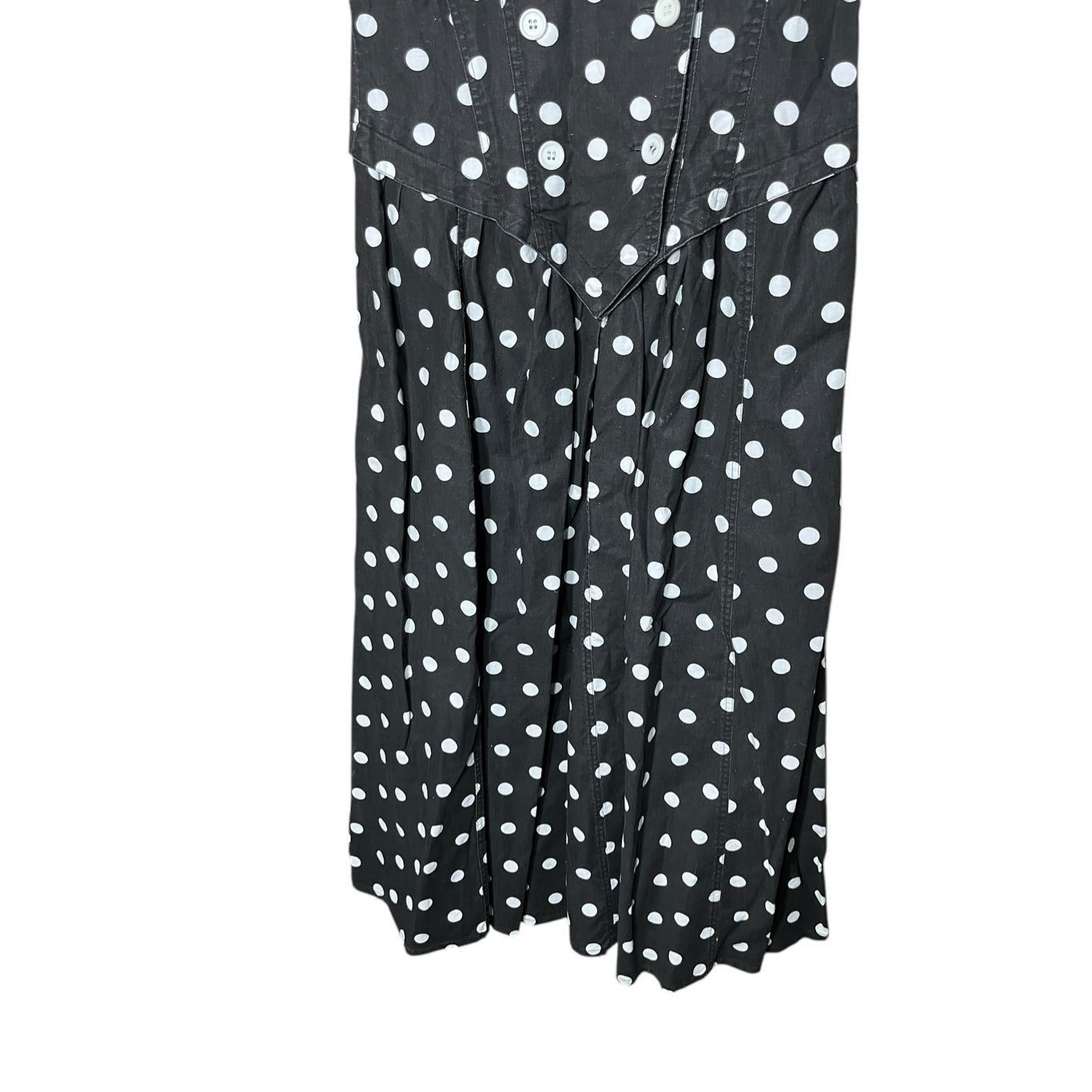 Other Avon Fashions black white polka dot midi dress 1980s Size 7/ Size M / US 6-8 / IT 42-44 - 3 Thumbnail