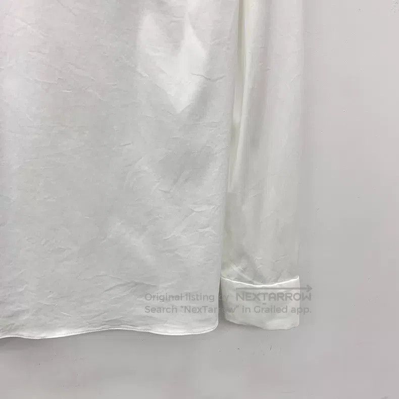 Prada Prada White bow back button design cotton long-sleeved shi Size XS / US 0-2 / IT 36-38 - 4 Thumbnail