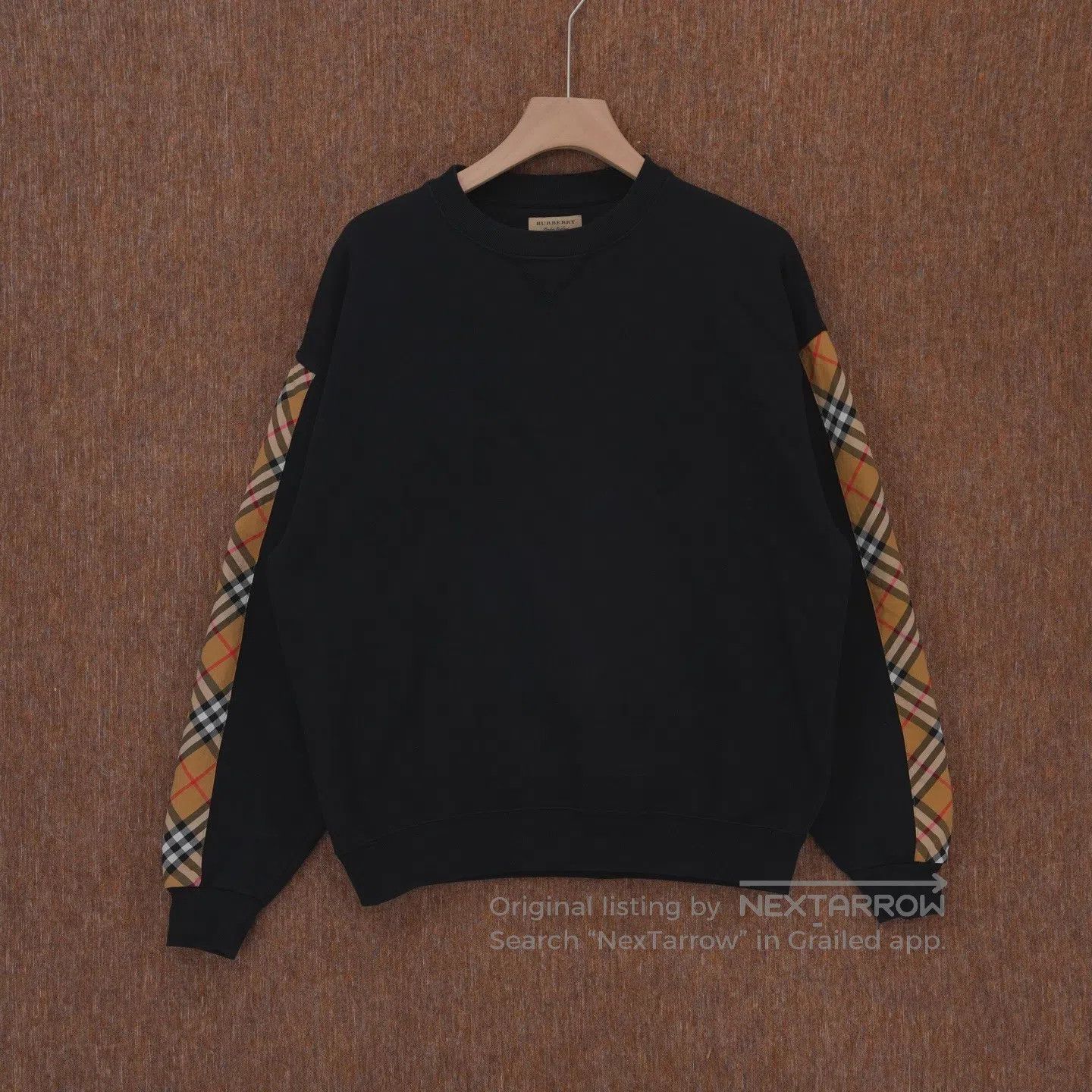 Burberry Burberry Arm-checkered round-neck hoodie Size US M / EU 48-50 / 2 - 1 Thumbnail