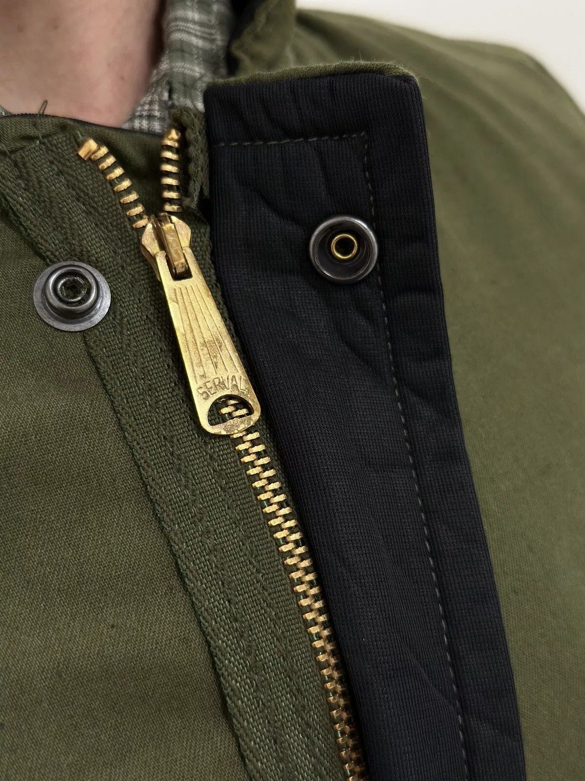 Vintage VINTAGE ARMY 1960s MILITARY MILITARIA JACKET SERVAL ZIP RARE Size US M / EU 48-50 / 2 - 4 Thumbnail