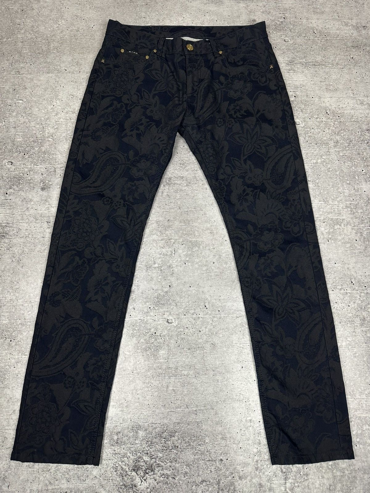 Etro Etro Jacquard Jeans Slim Fit Blue Men’s Size 34 Size US 34 / EU 50 - 5 Thumbnail