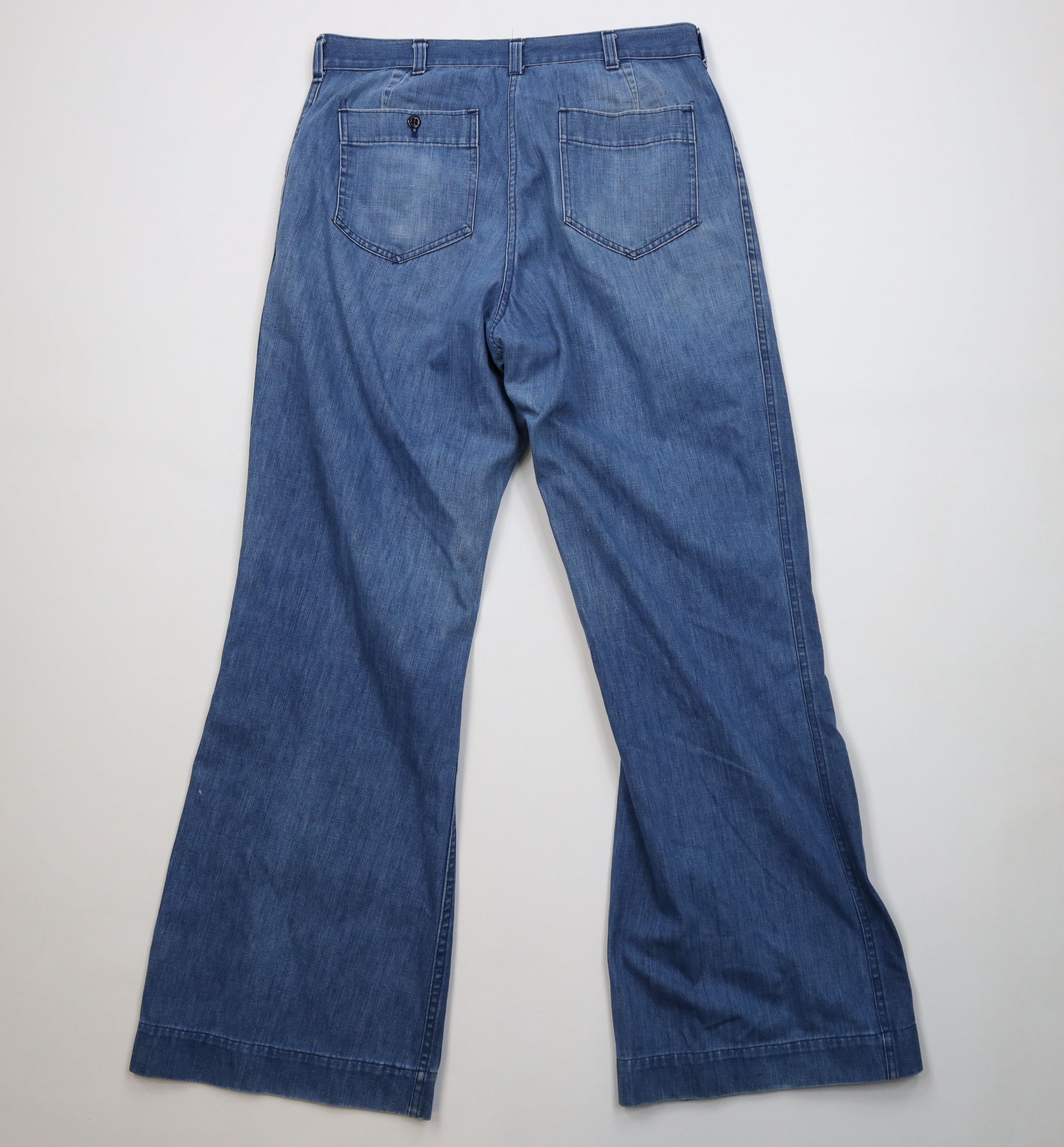 Vintage Vintage 70s Vietnam War USGI Bell Bottoms Denim Jeans USA Size US 34 / EU 50 - 10 Thumbnail
