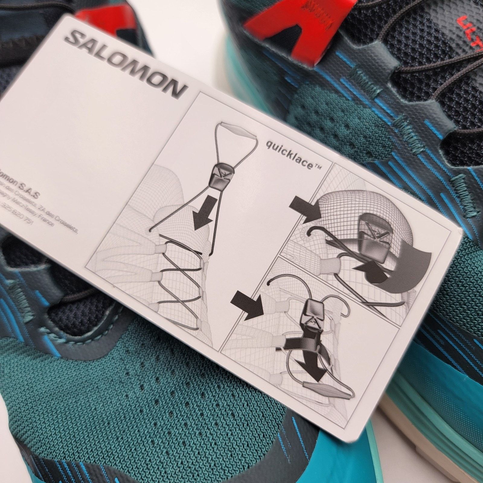 Salomon Mens Salomon Ultra Glide 2 Sz 8 US/7.5 UK 470425 28 Blue/Red Size US 8 / EU 41 - 6 Thumbnail