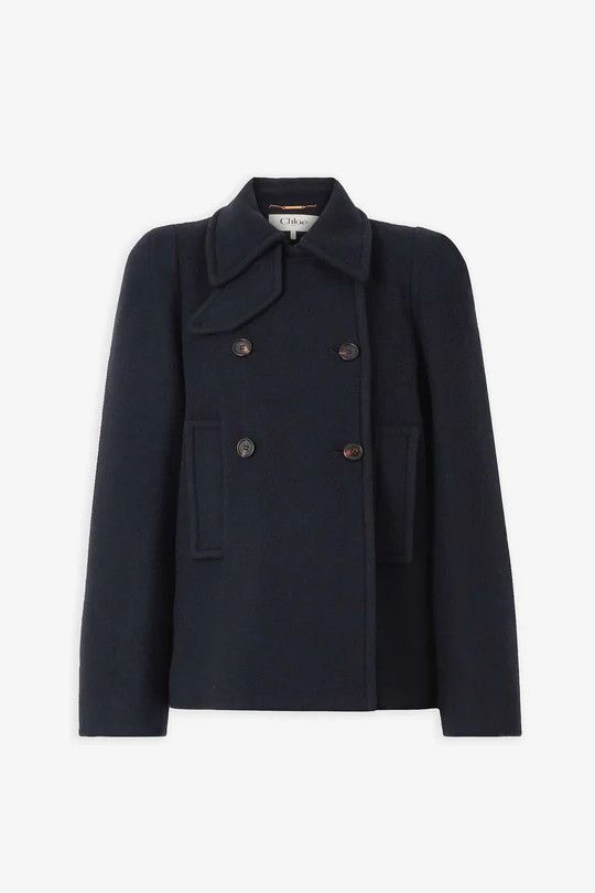 o1loc1c11125 Iconic Coat in Navy