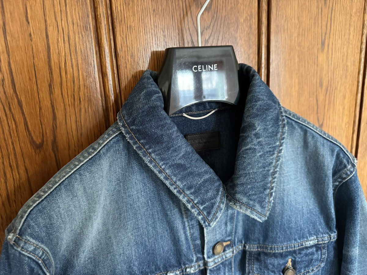 Saint Laurent Paris SS20 Saint Laurent crash denim jaket ripped thrashed grail L Size US L / EU 52-54 / 3 - 12 Thumbnail
