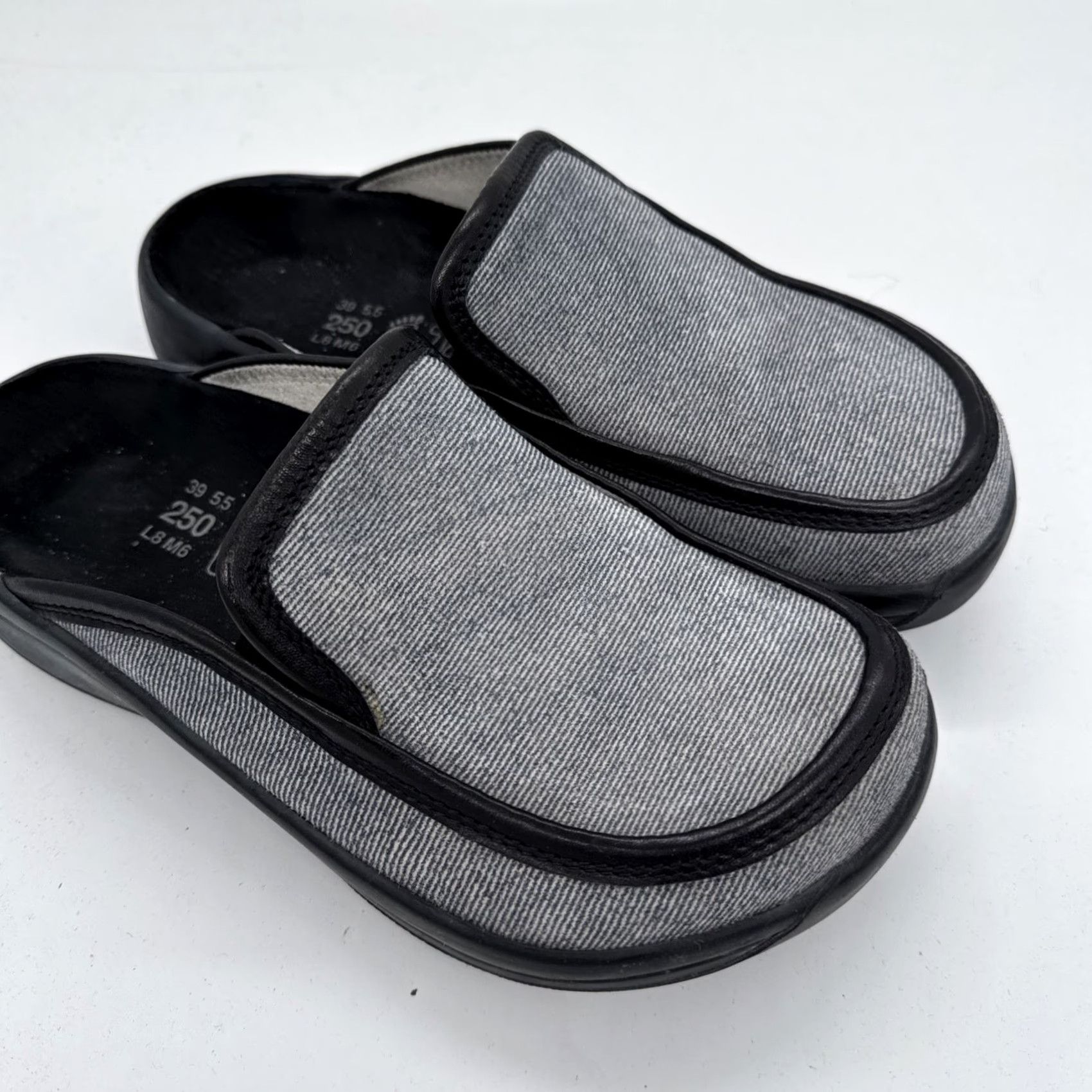 Birkenstock Tatami Birkenstock Tatami Clog Blue Pinstripe Slip On Women Size 39/US 8 Vintage.Discontinued Arch Support Comfort Suede Leather Insole Size US 8 / IT 38 - 3 Thumbnail