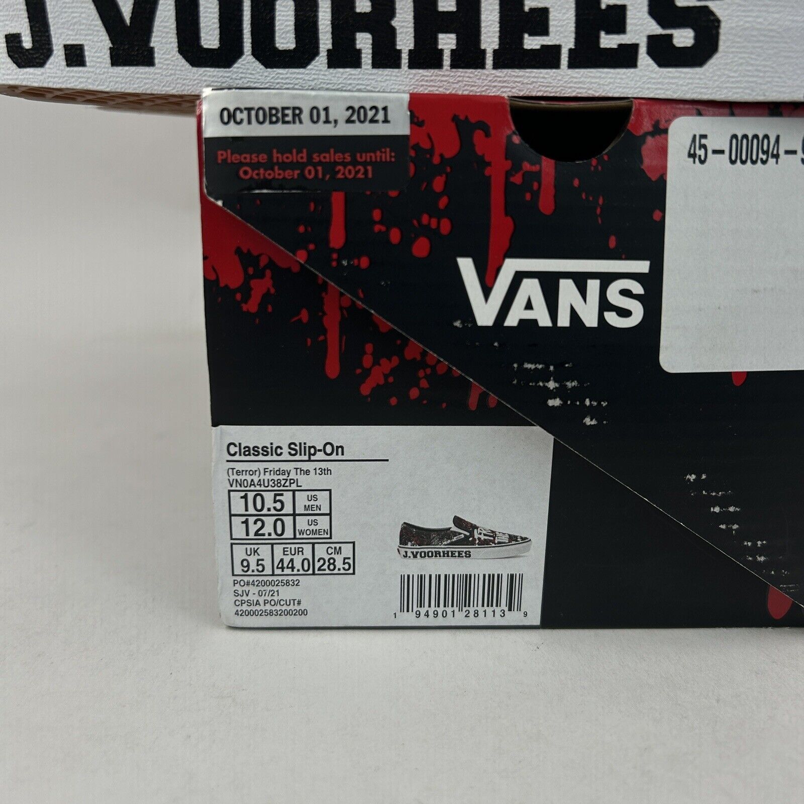 Vans Vans x House Of Terror Slip-On “Friday The 13th" Size US 10.5 / EU 43-44 - 5 Thumbnail