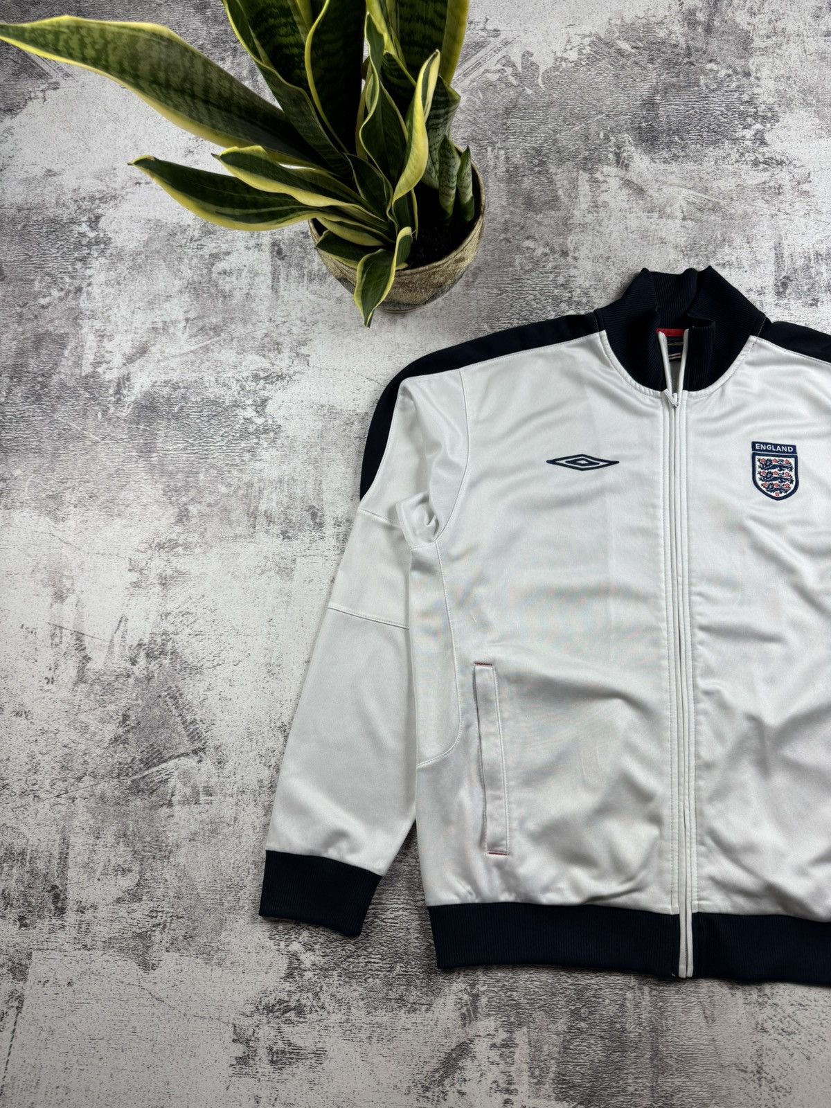 Umbro England Track National Vintage Training Umbro Soccer Football Zip Jacket Jersey Size US L / EU 52-54 / 3 - 2 Thumbnail
