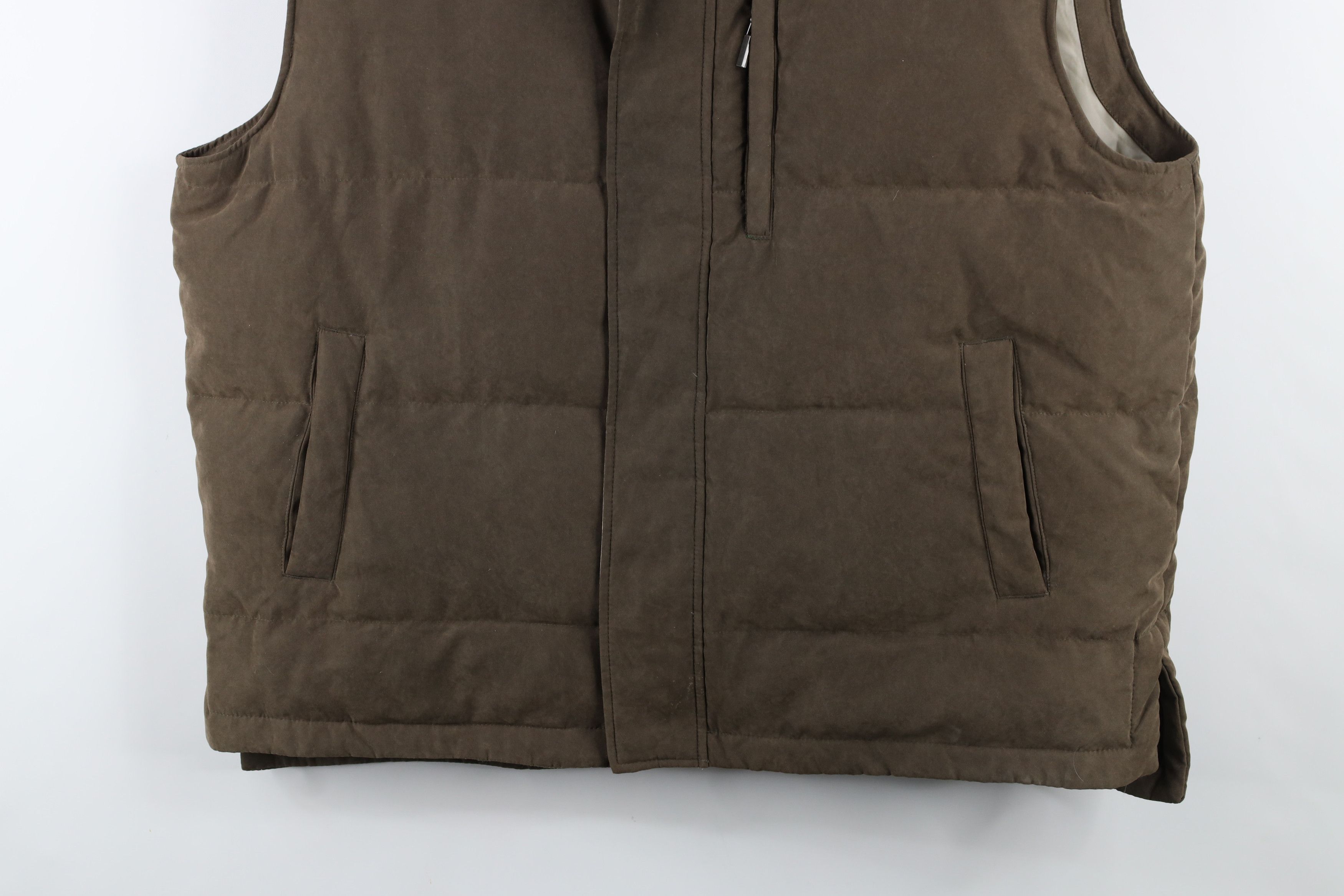 Vintage Vintage Y2K Streetwear Full Zip Puffer Vest Jacket Brown Size US XL / EU 56 / 4 - 3 Thumbnail