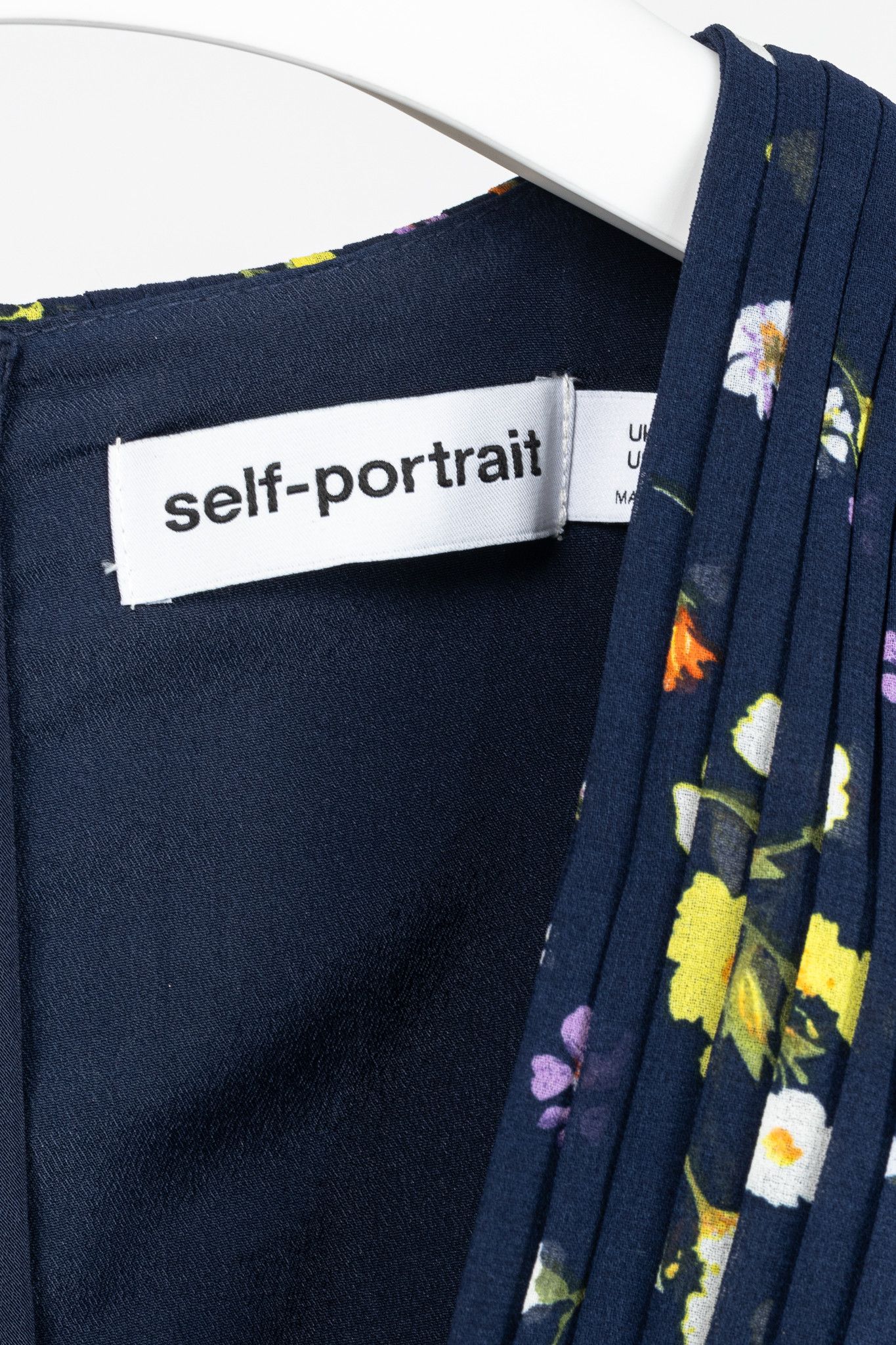 Self-Portrait Self-Portrait SS/24 Navy Floral Chiffon Mini Dress Size S / US 4 / IT 40 - 4 Thumbnail