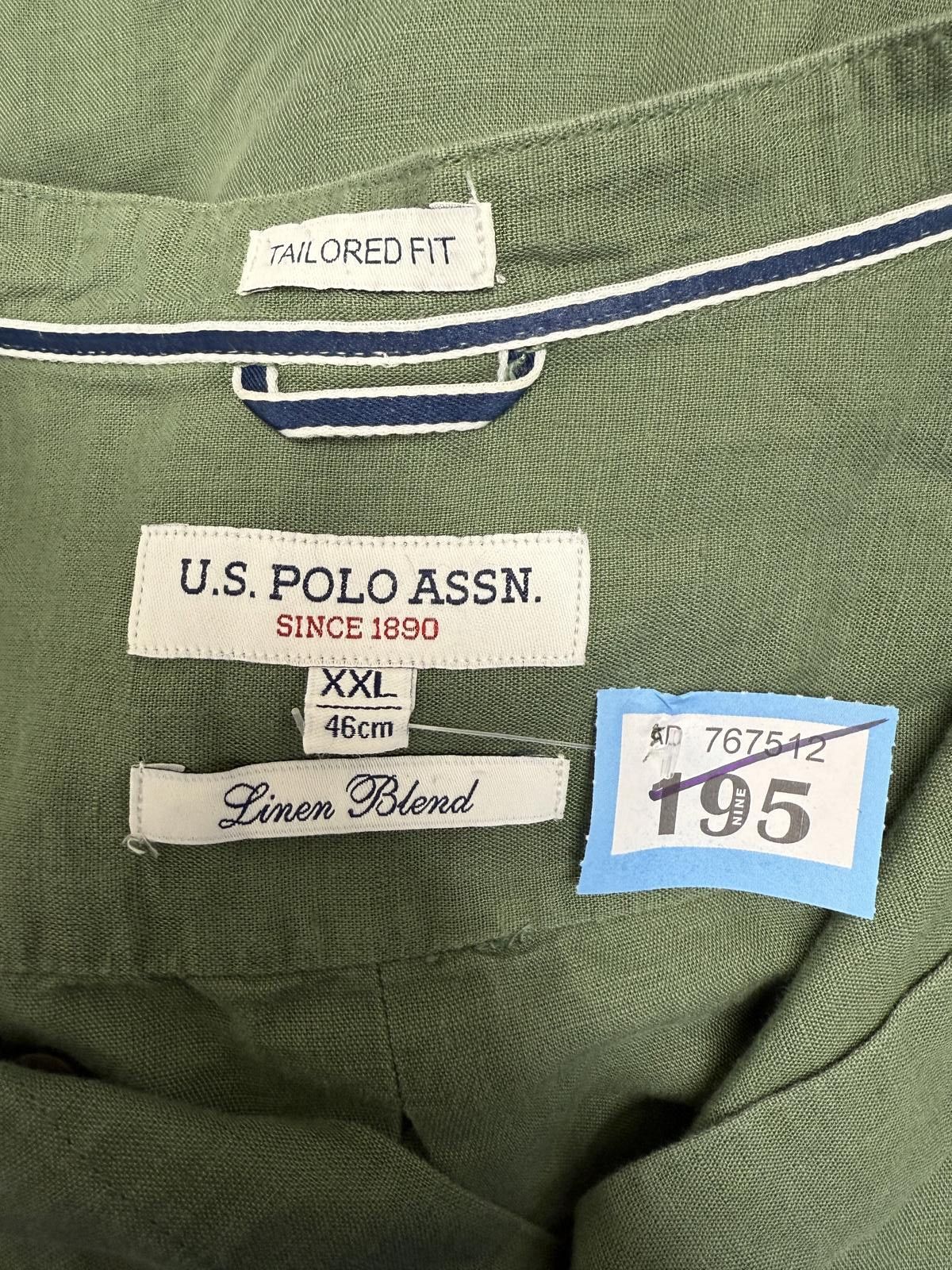 U.S. Polo Assn. U.S. Polo Assn. Men's Casual Green Button-Up Shirt Size US XXL / EU 58 / 5 - 4 Thumbnail