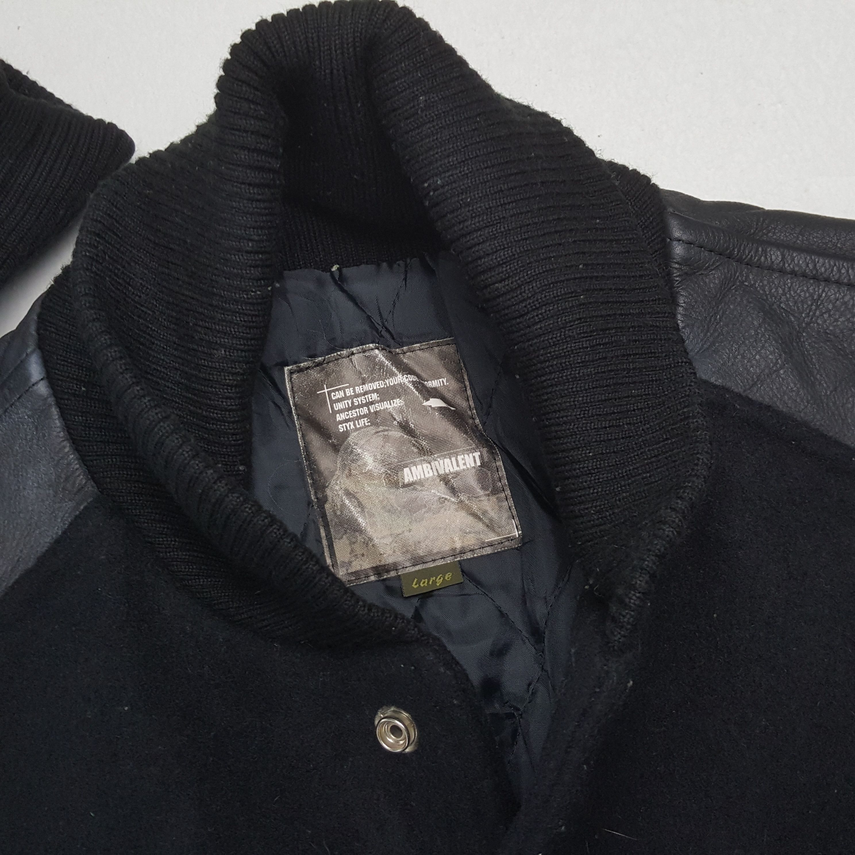 Japanese Brand × Vintage AMBIVALENT Custom If Six Was Nine Art Varsity Jacket Size US L / EU 52-54 / 3 - 11 Thumbnail