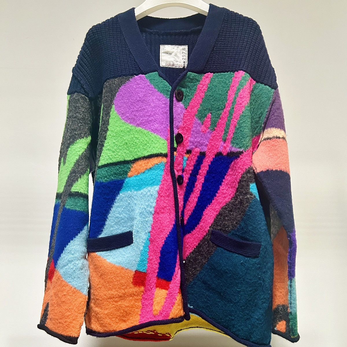 Kaws × Nike × Sacai sacai x KAWS Collaboration Wool Cardigan Size US M / EU 48-50 / 2 - 2 Thumbnail