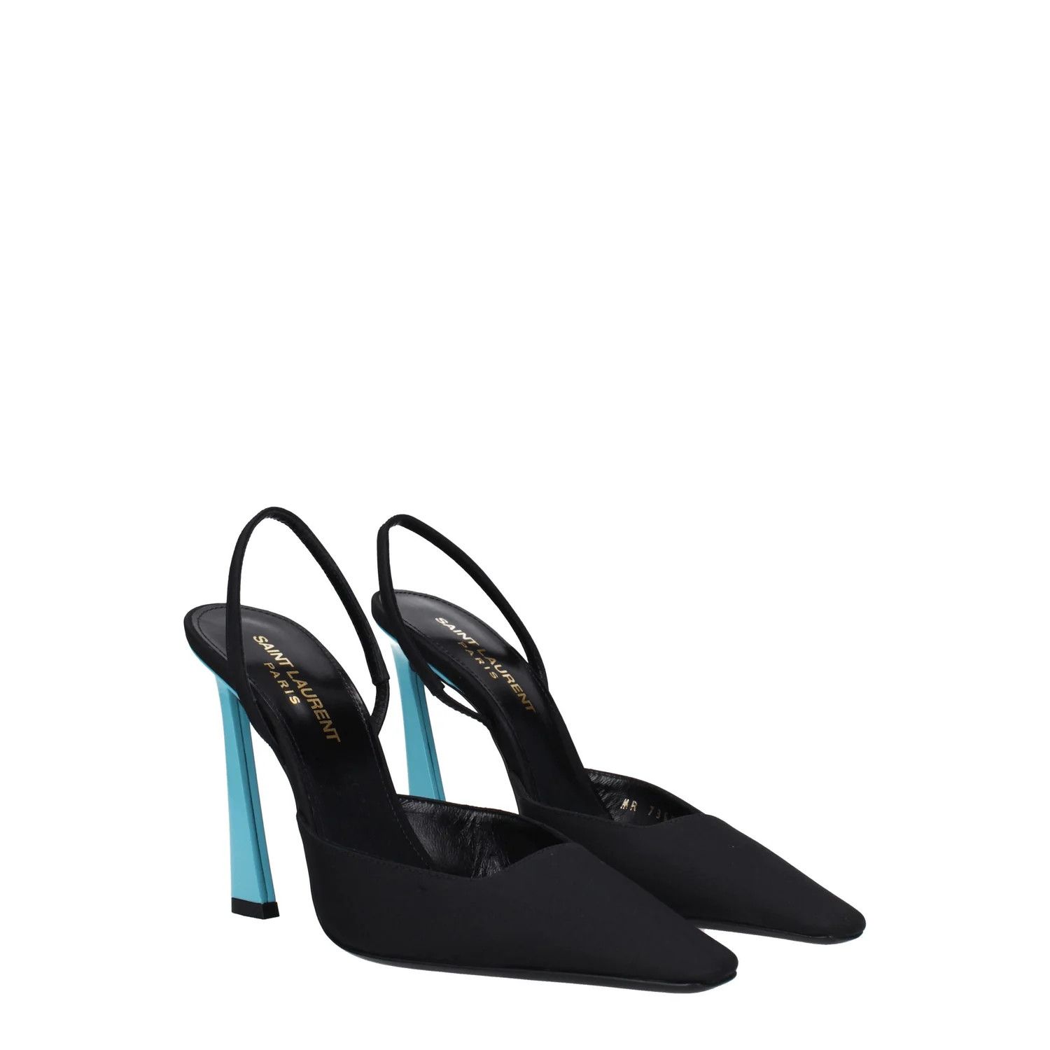 Saint Laurent Paris ob1o1e1124 Fabric Sandals in Black Sky Size US 6.5 / IT 36.5 - 2 Thumbnail