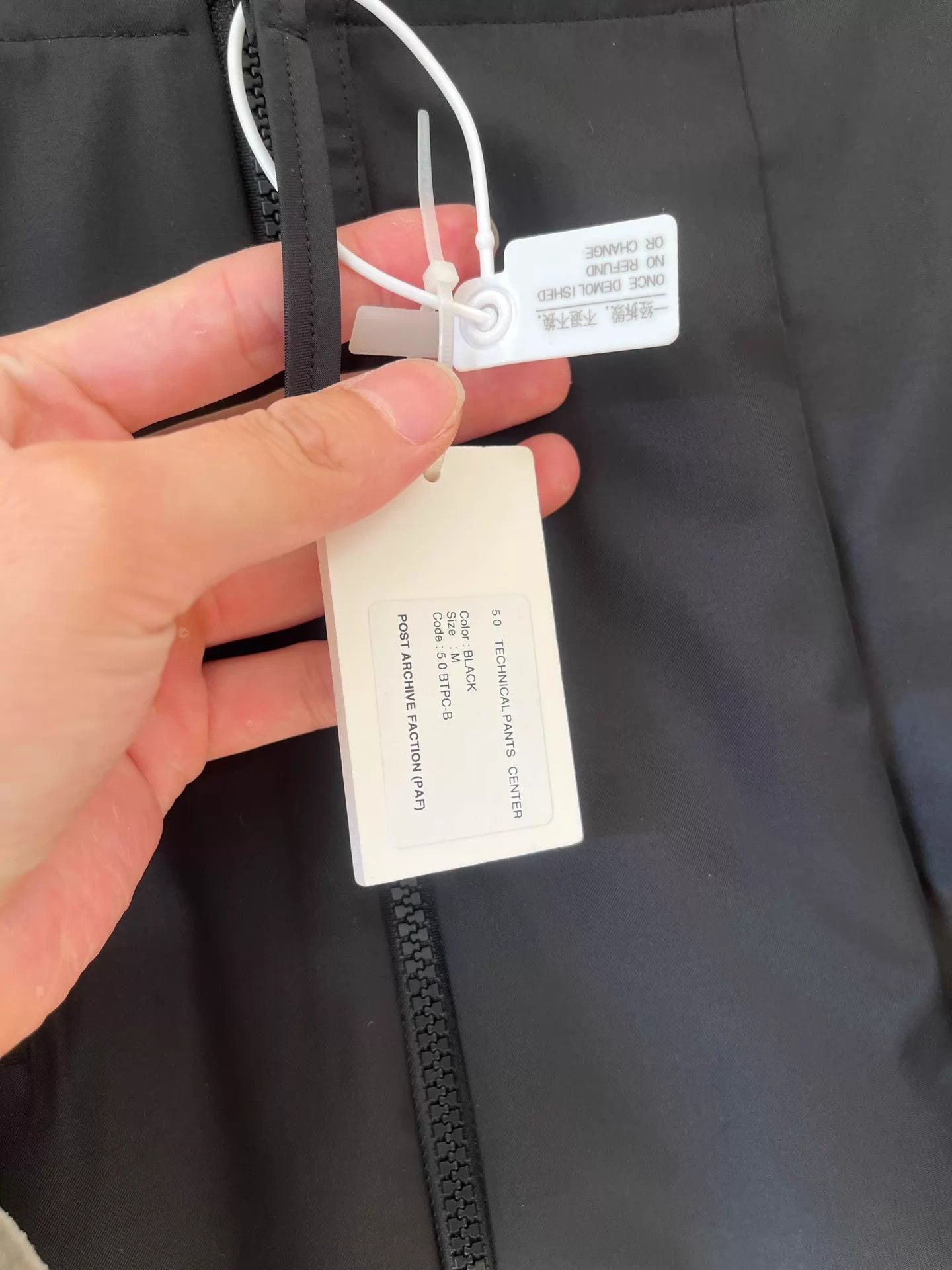 POST ARCHIVE FACTION (PAF) PAF 5.1 23FW Black Vertical Full-Zip Pants M Size US 32 / EU 48 - 5 Thumbnail