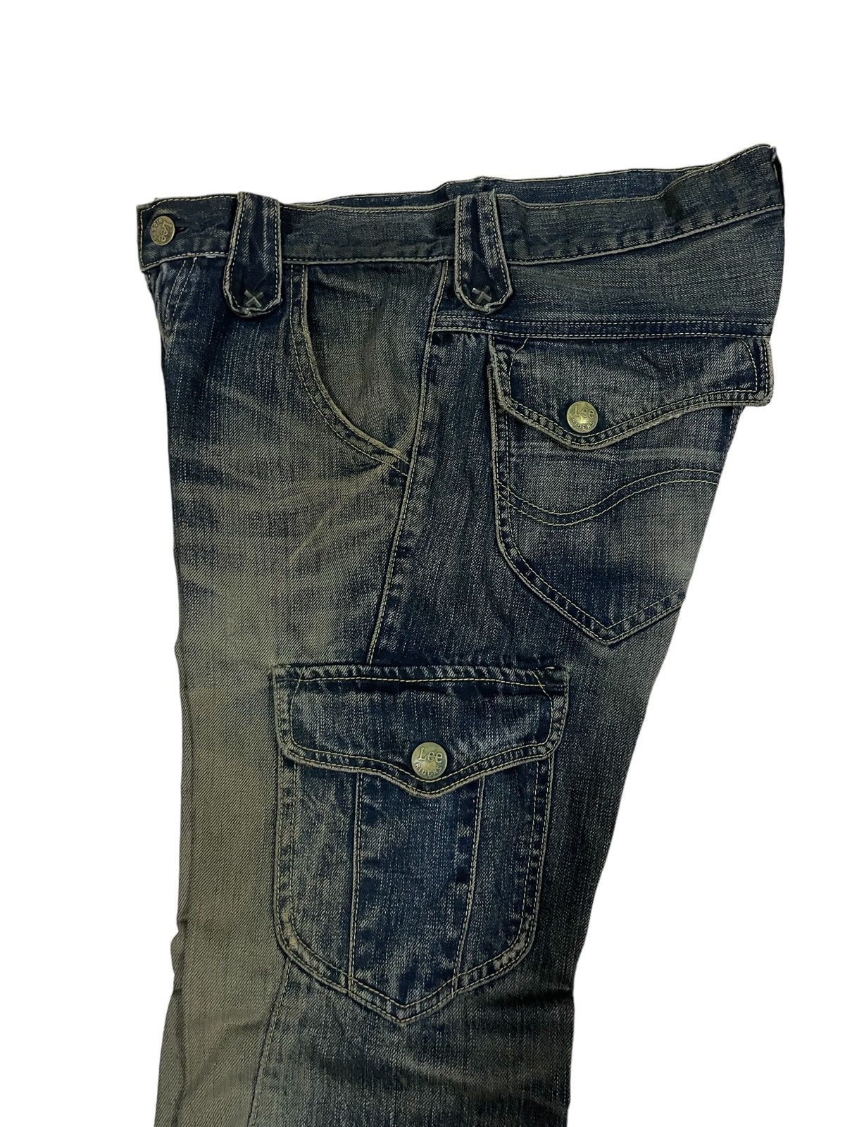 Lee × Vivienne Westwood Vintage Lee Rider Mid Rise Mud Wash Cargo Flare Punk Jeans Size US 30 / EU 46 - 9 Thumbnail