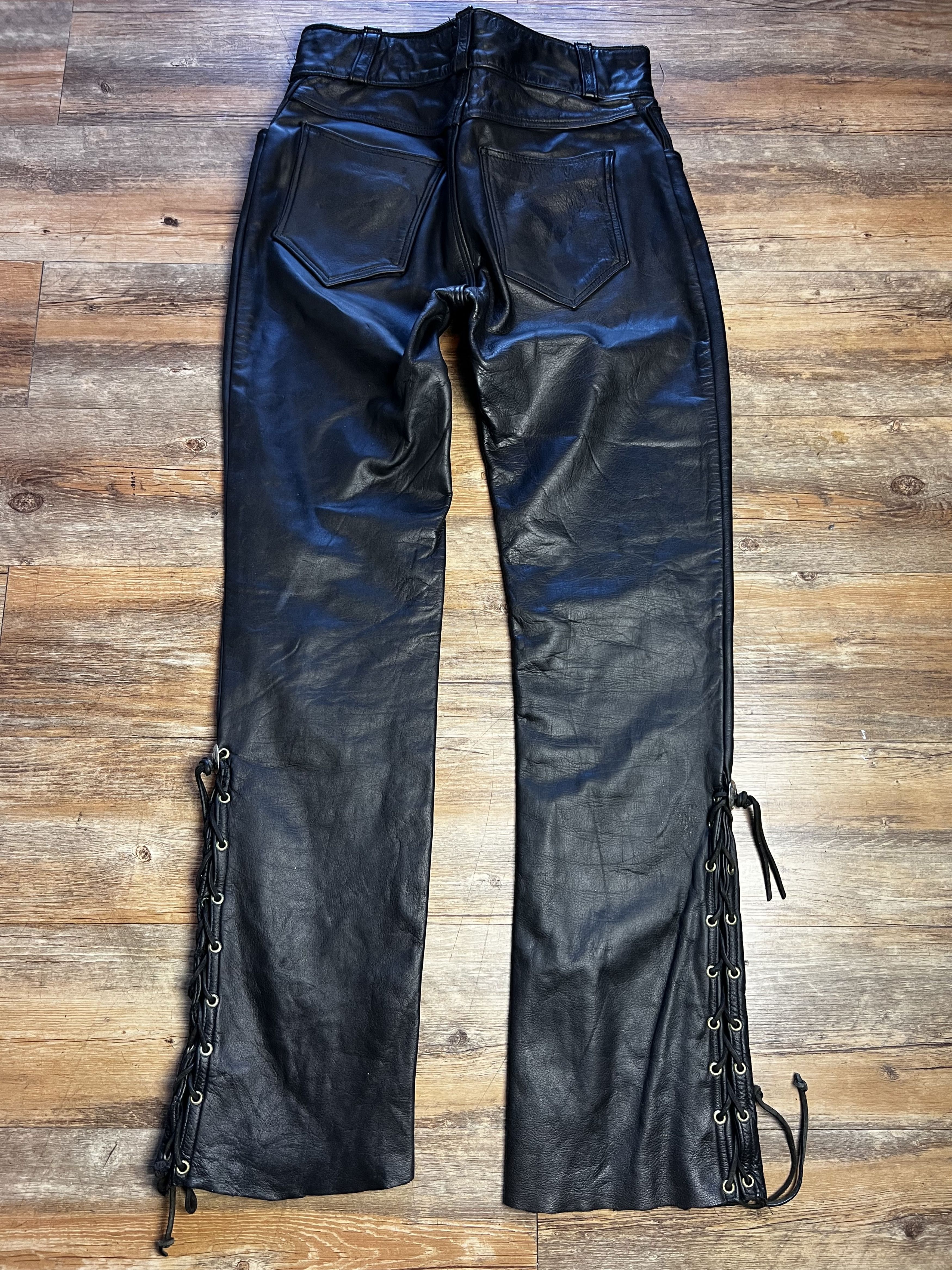 Vintage Vintage Black Leather Pants Size US 30 / EU 46 - 8 Thumbnail