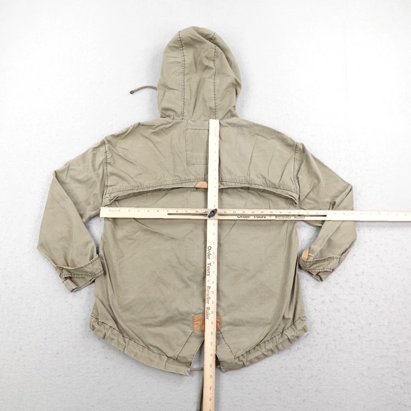Abercrombie & Fitch Abercrombie Fitch Jacket Womens Medium Army Green Field Military Fish Tail Parka Size M / US 6-8 / IT 42-44 - 6 Thumbnail