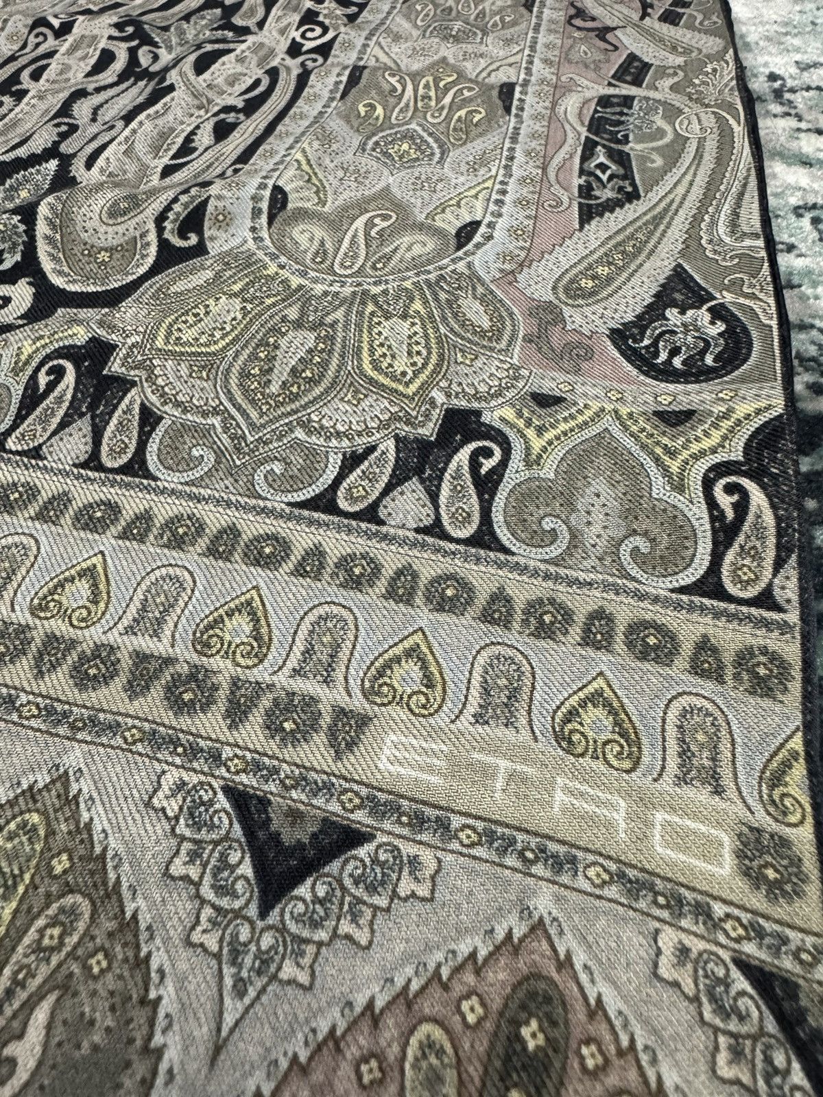 Etro PAISLEY ETRO COLORBLOCK SILK SCARF Size ONE SIZE - 4 Thumbnail