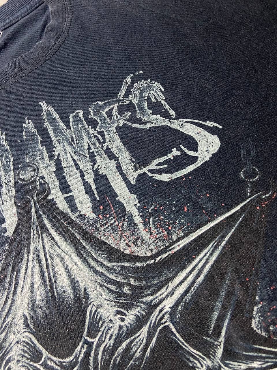 Band Tees × Vintage Vintage In Flames Band Tee Y2K Washed Metal Size US L / EU 52-54 / 3 - 6 Thumbnail