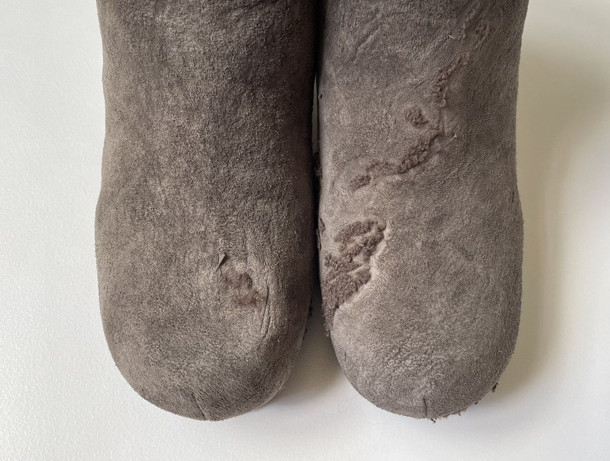 Rick Owens Distressed Shearling Biker Boots Size US 7 / IT 37 - 11 Thumbnail