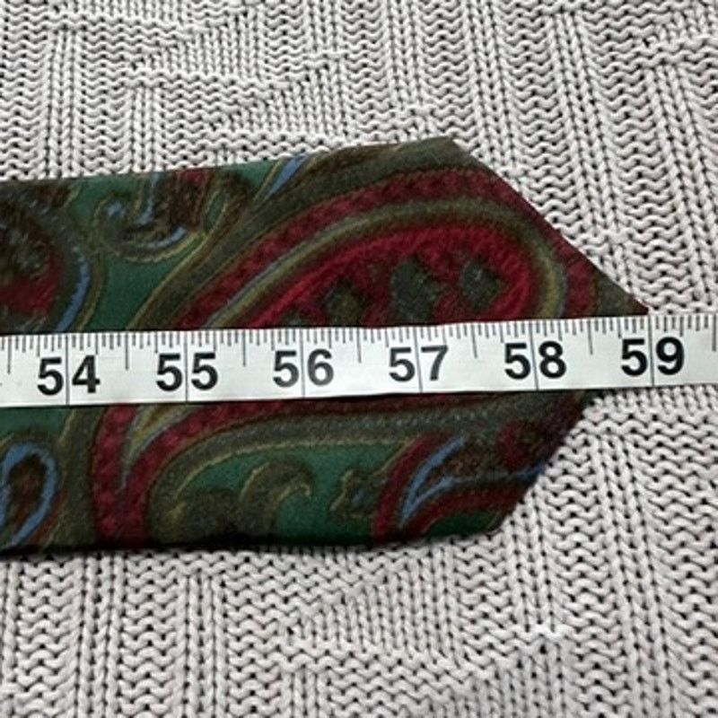 Vintage Vintage Young Robbins green paisley silk tie Size ONE SIZE - 5 Thumbnail