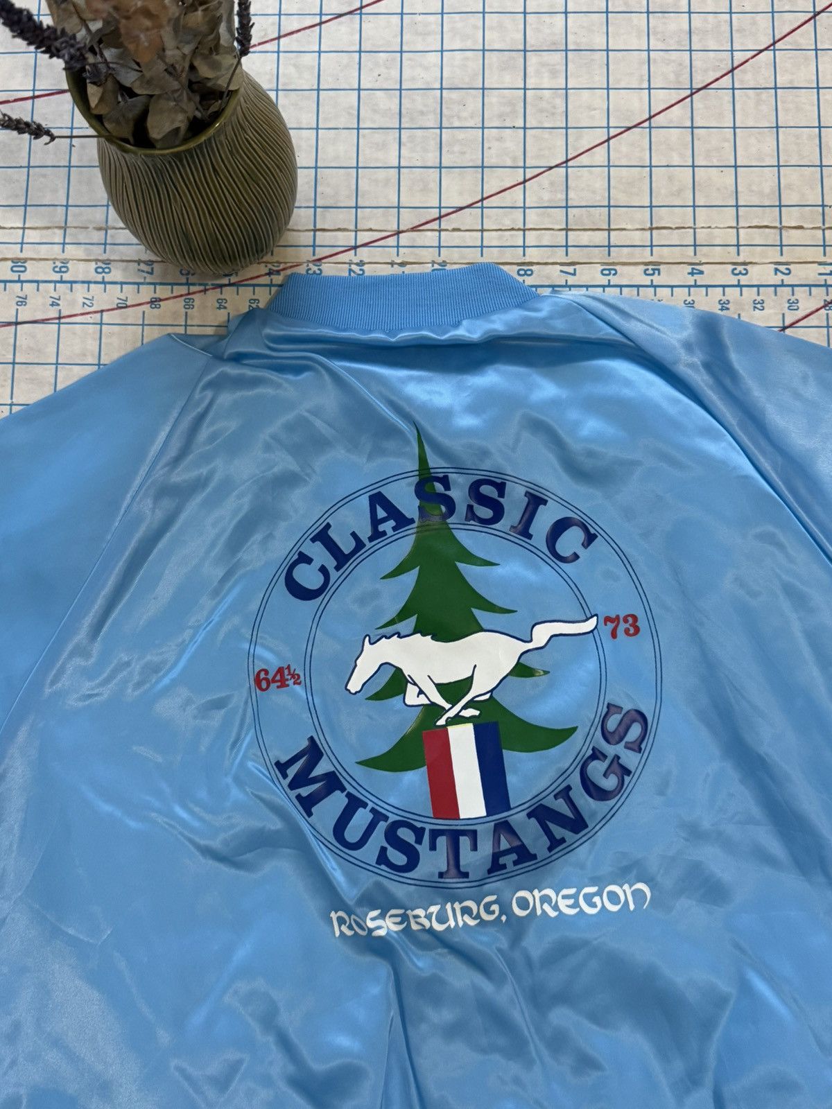 Ford × Mustang × Vintage Vintage Ford Mustang Satin Bomber Jacket Pla-Jac Tag Large Size US L / EU 52-54 / 3 - 4 Thumbnail