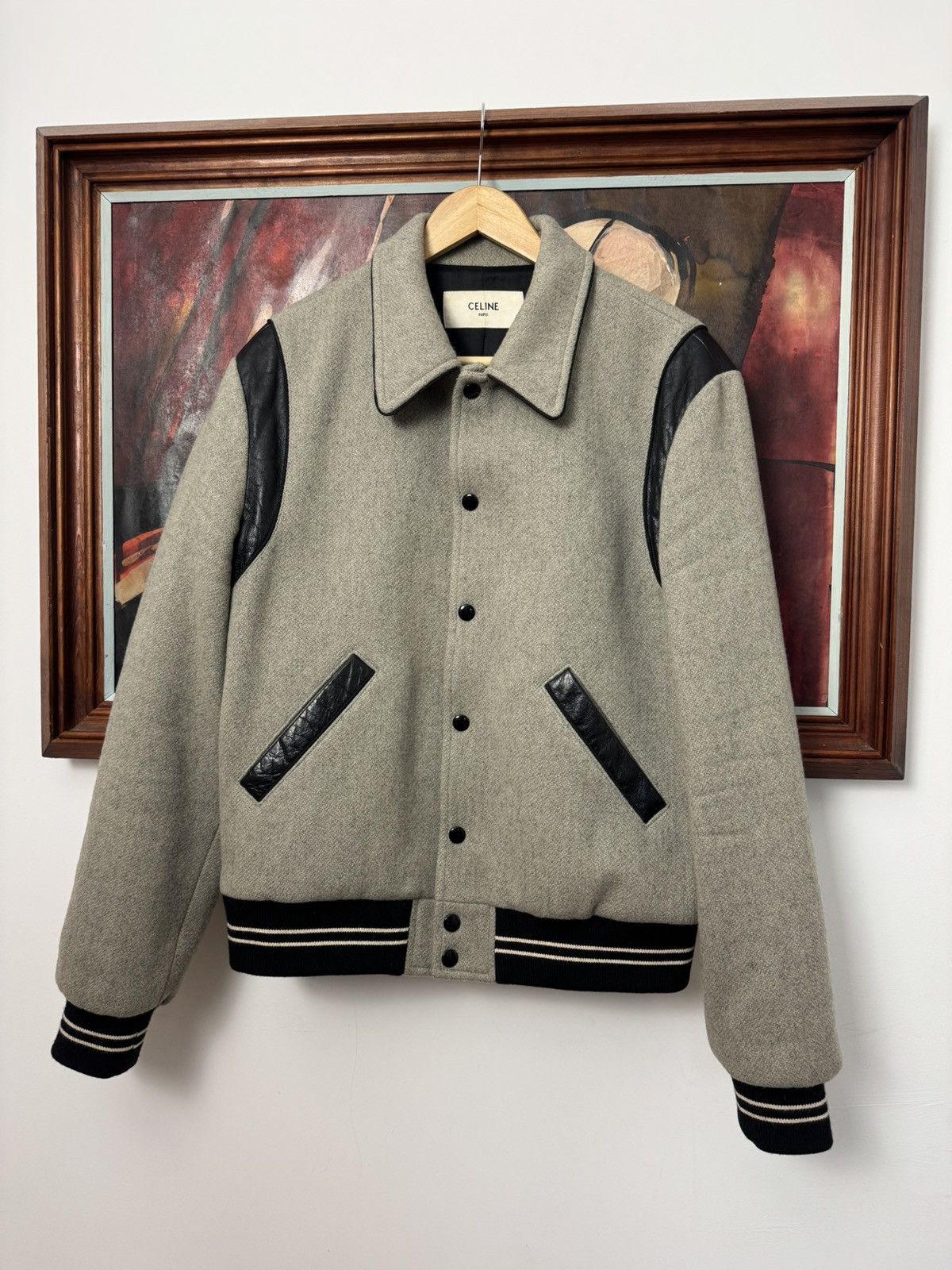 Celine × Hedi Slimane Celine Teddy “Unlock Your Fantasies” Varsity Jacket 50 size Size US M / EU 48-50 / 2 - 2 Thumbnail