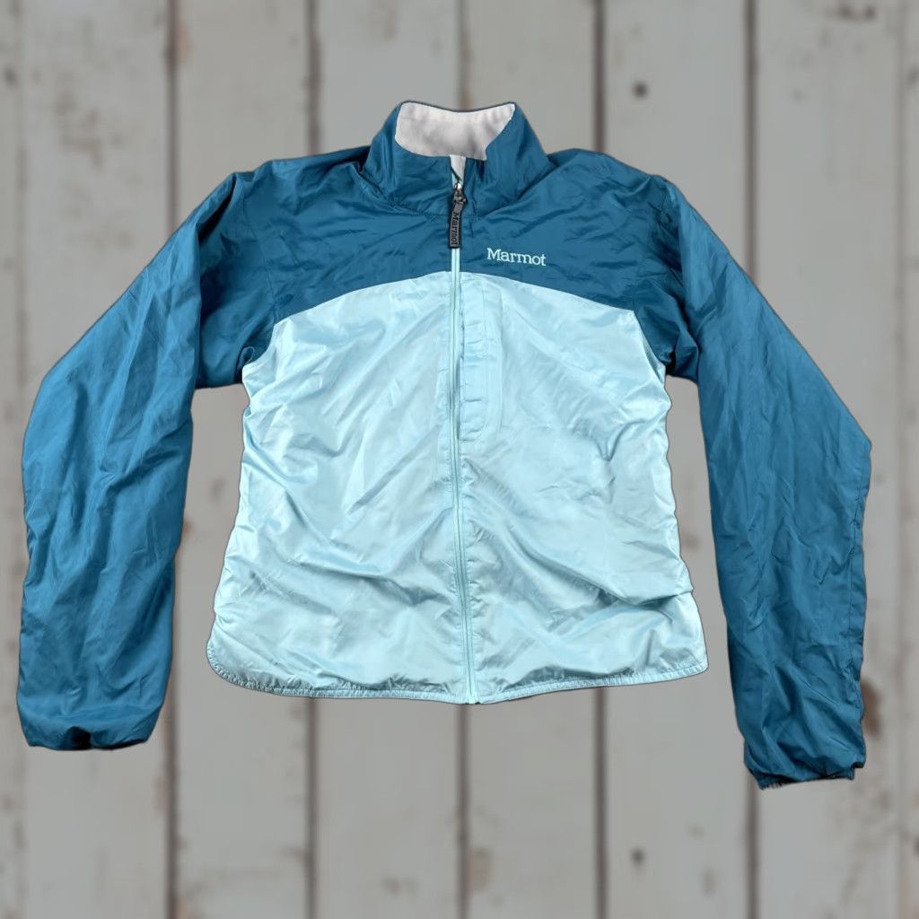 Marmot Marmot Women’s Jacket Windbreaker Two Tone Blue Zip Sweat Lined Fleece Teal M Size M / US 6-8 / IT 42-44 - 1 Thumbnail